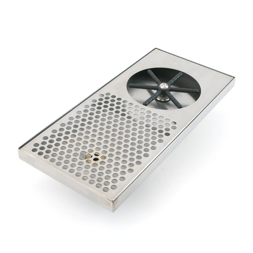 Barista Basics 7" x 15" x 7/8" Built In Rinser With Side Spray