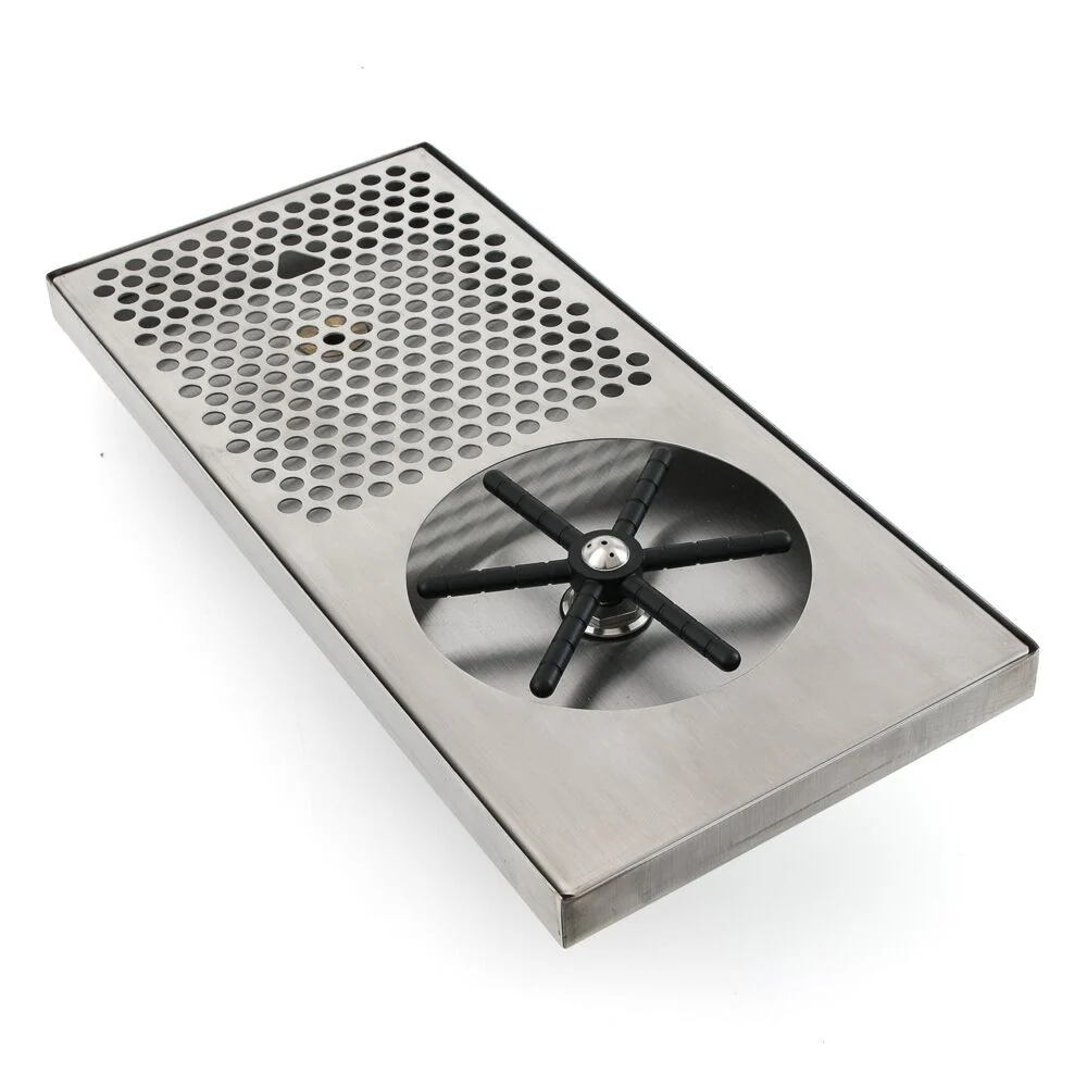 Barista Basics 7" x 15" x 7/8" Built In Rinser With Side Spray - Image 2