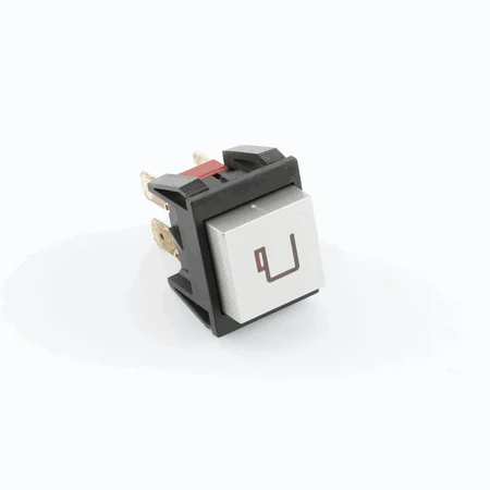 Brew Switch, Square DPST Silver Push-Latch 120V