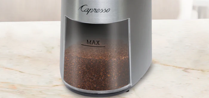 Capresso Infinity Plus Conical Burr Coffee Grinder in Metal - Image 9