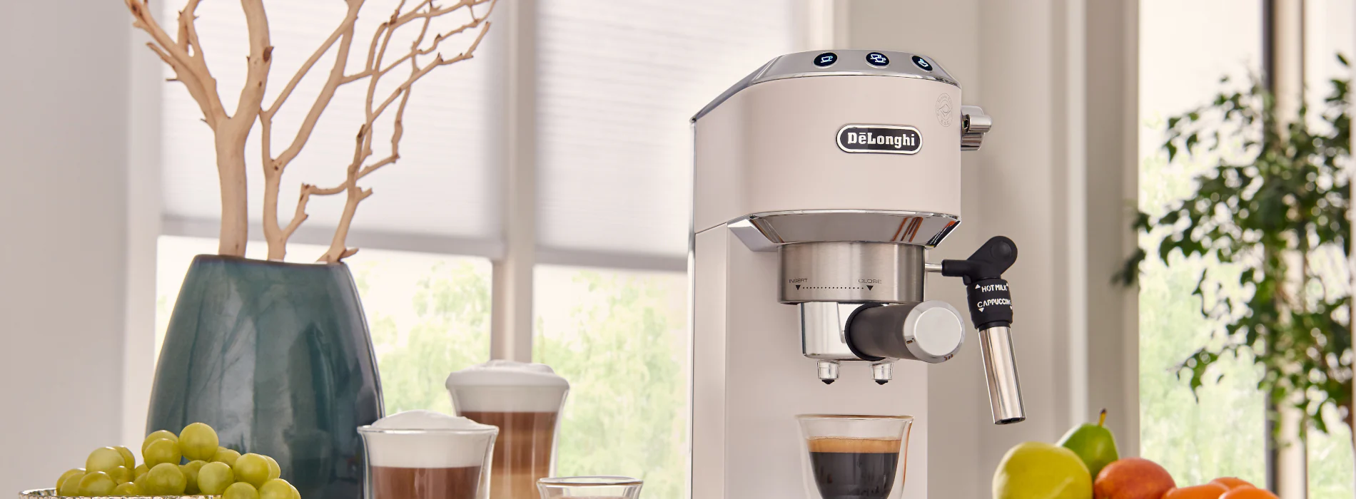 DeLonghi EC685W Dedica Deluxe Espresso Machine - White - Image 11
