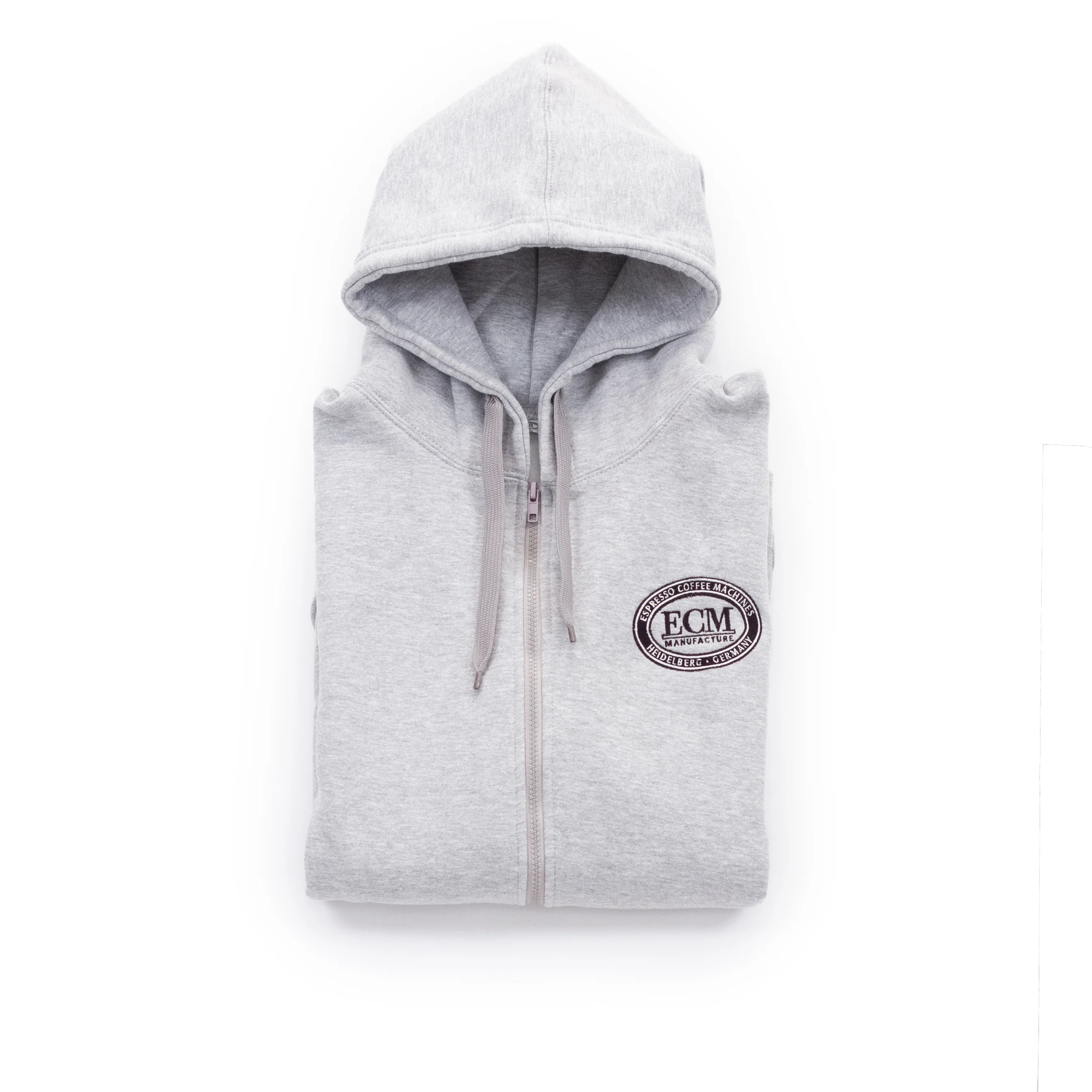 ECM Grey Logo Zip-Up Hoodie - Size L