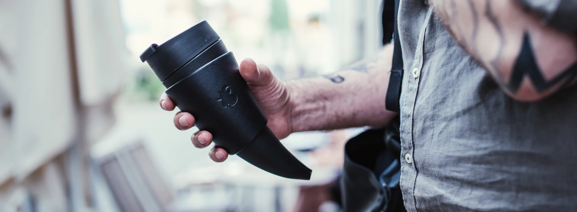 Goat Story Black Leather Goat Mug 12oz - Image 3