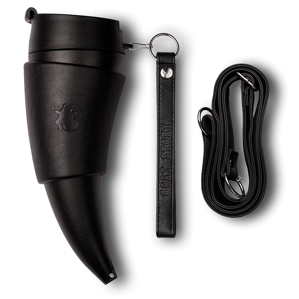 Goat Story Black Leather Goat Mug 16oz - Image 2