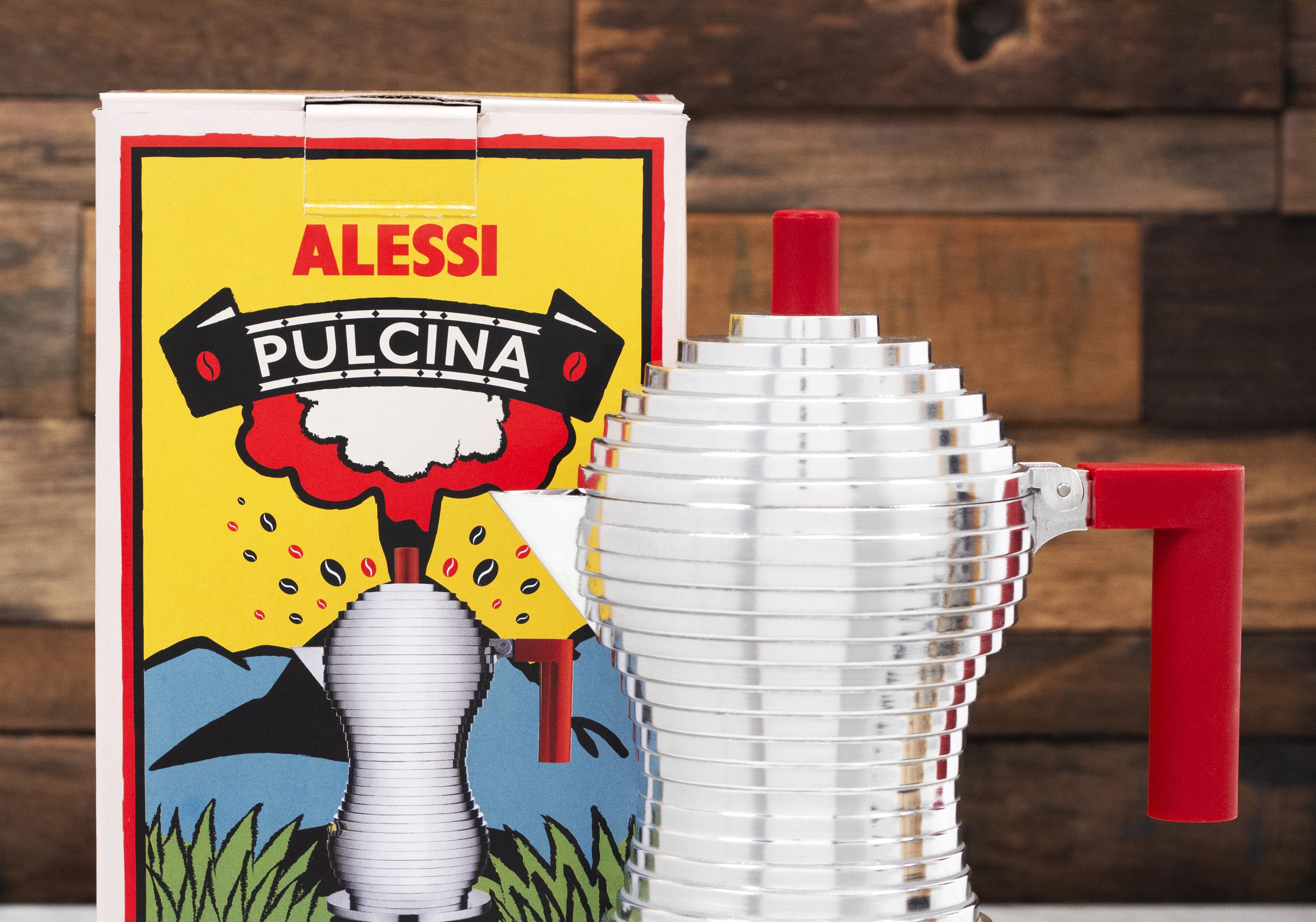Illy Alessi Pulcina 3 Cup Moka Pot - Red - Image 8
