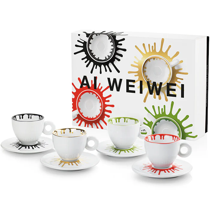 Illy Art Collection Ai Weiwei Set of 4 Cappuccino Cups