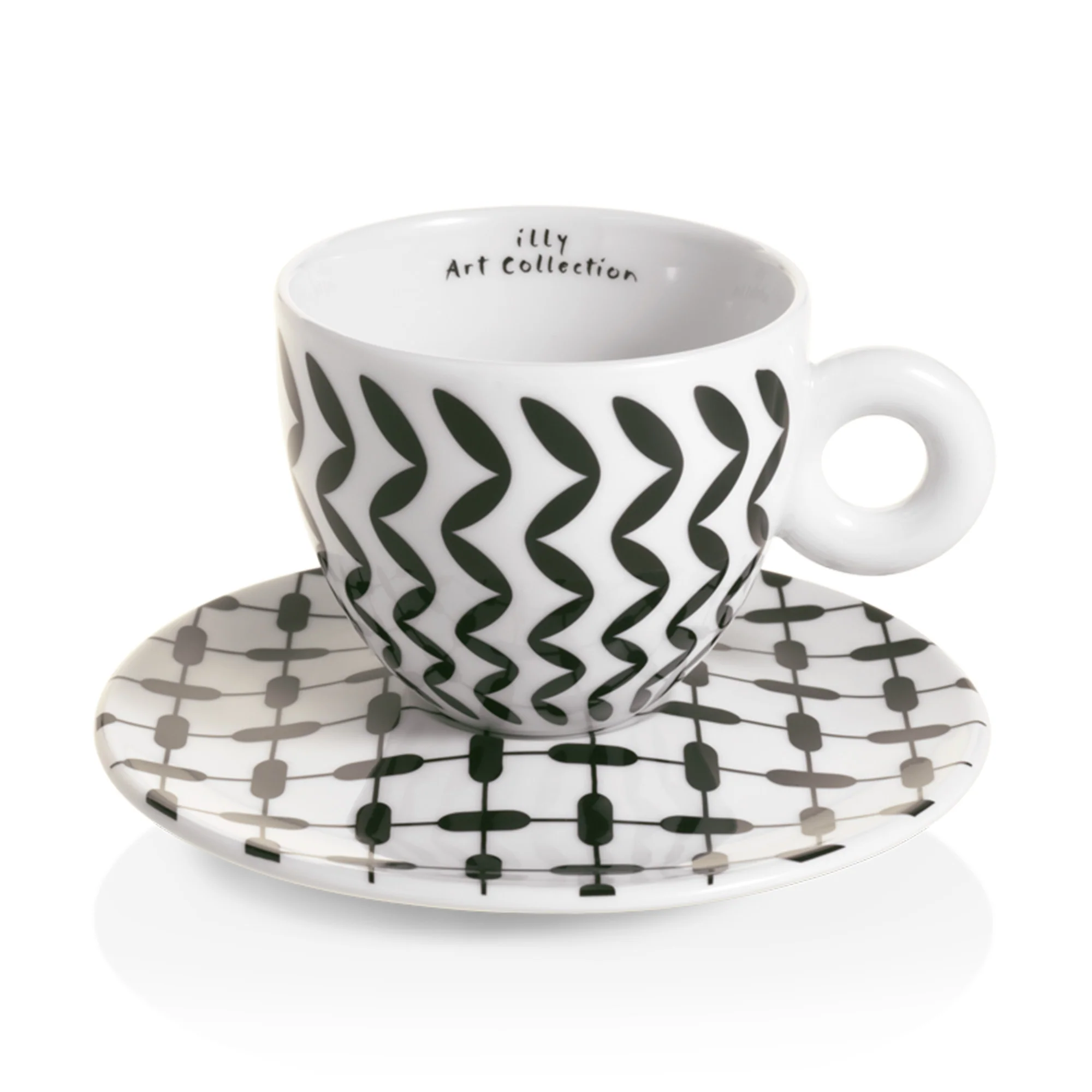 Illy Mona Hatoum Set of 6 Cappuccino Cups and Saucers - Image 2
