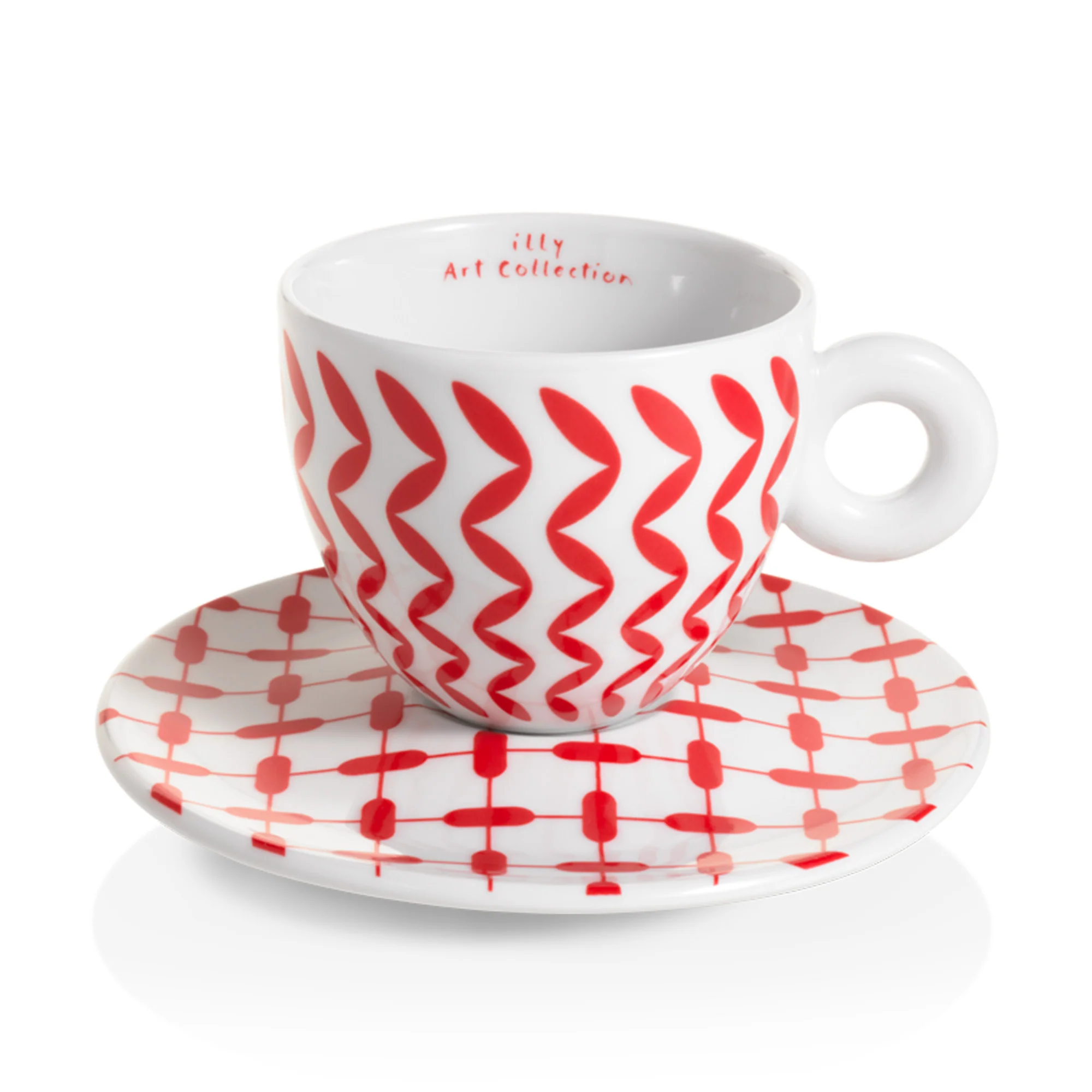 Illy Mona Hatoum Set of 6 Cappuccino Cups and Saucers - Image 3