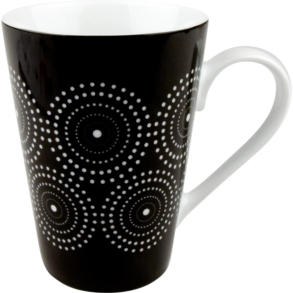 Konitz Black and White 13oz Mug Burst Design