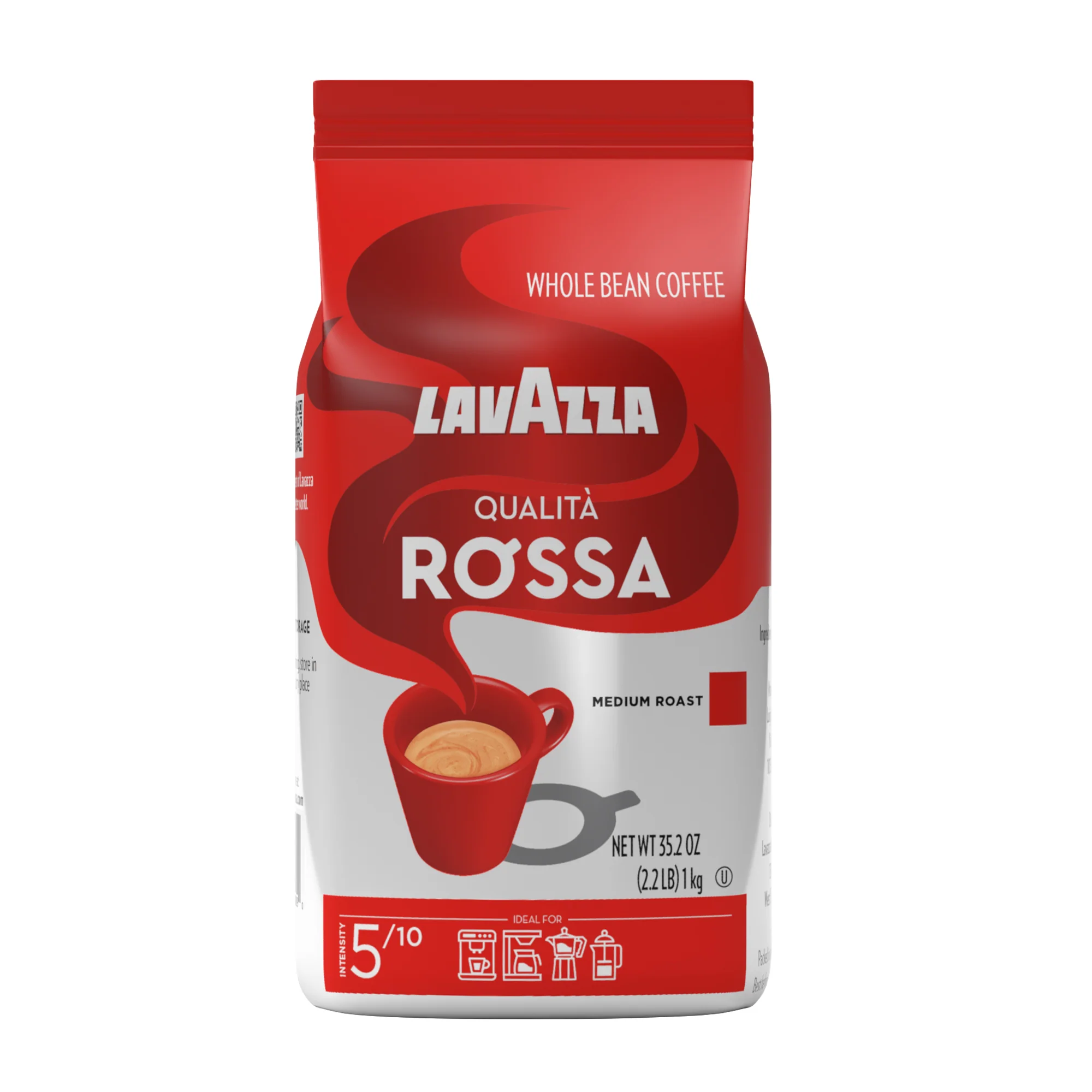 Lavazza Qualita Rossa Whole Bean Medium Roast Espresso Coffee - Image 2