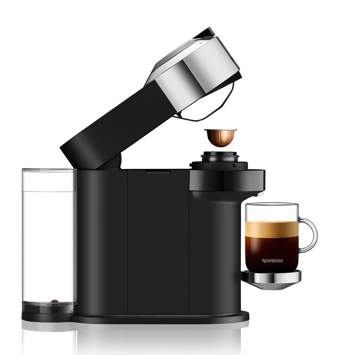 Nespresso Vertuo Next Deluxe Espresso Machine by DeLonghi with Aeroccino - Chrome - Image 4