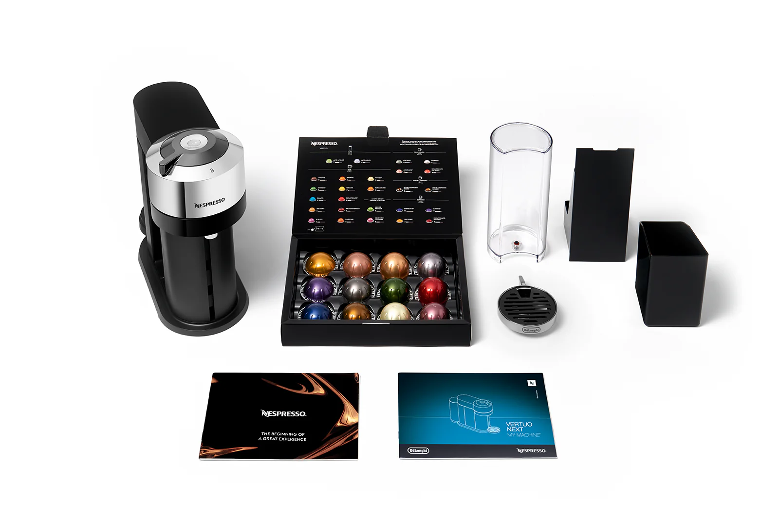 Nespresso Vertuo Next Deluxe Espresso Machine by DeLonghi with Aeroccino - Chrome - Image 8