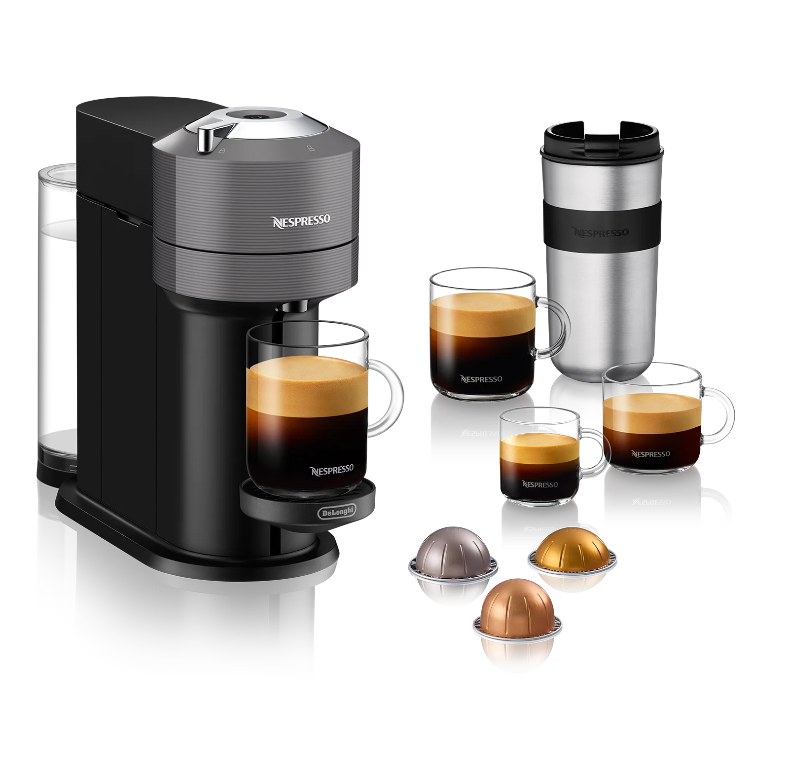 Nespresso Vertuo Next Espresso Machine by DeLonghi - Grey - Image 3