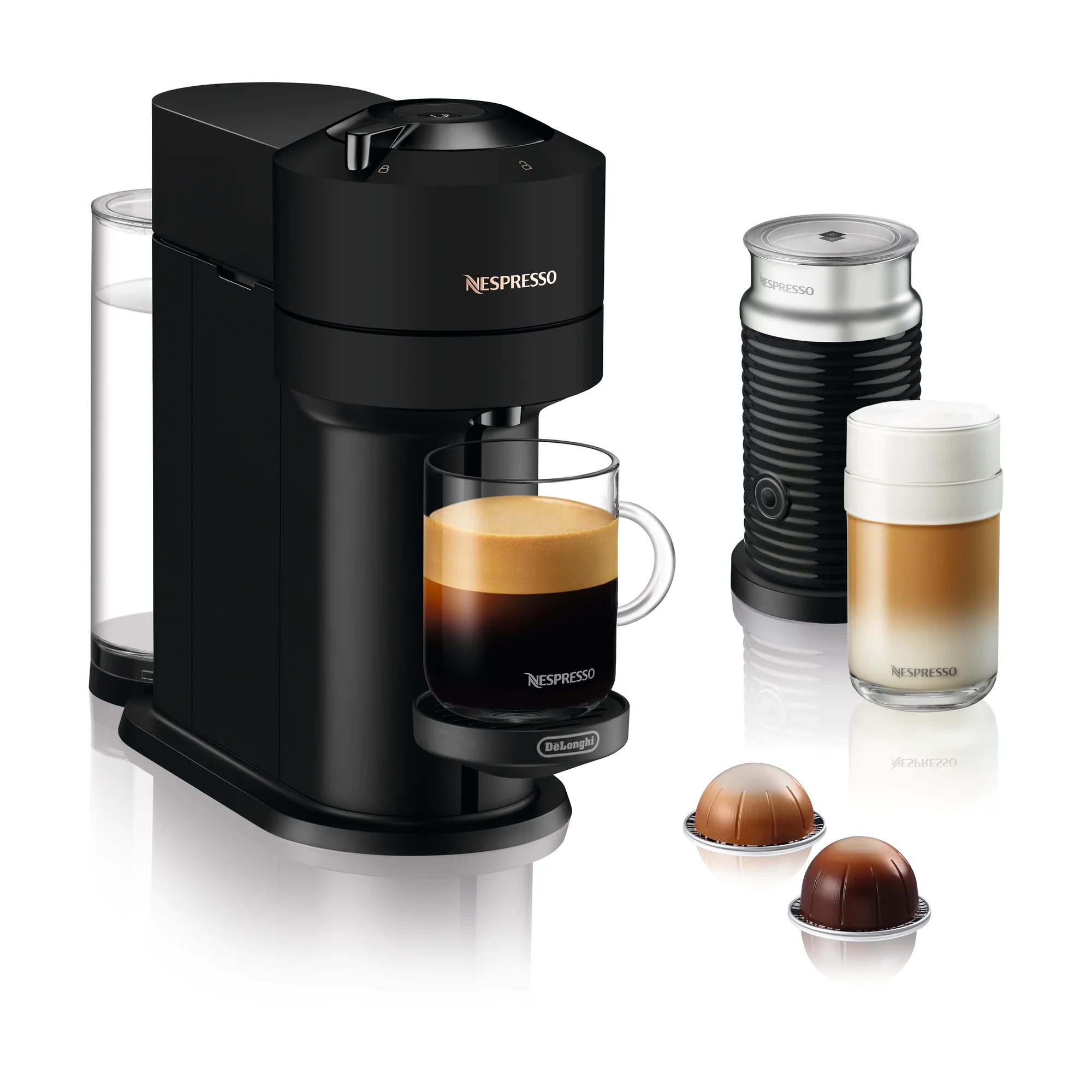 Nespresso Vertuo Next Espresso Machine by DeLonghi with Aeroccino - Matte Black - Image 3