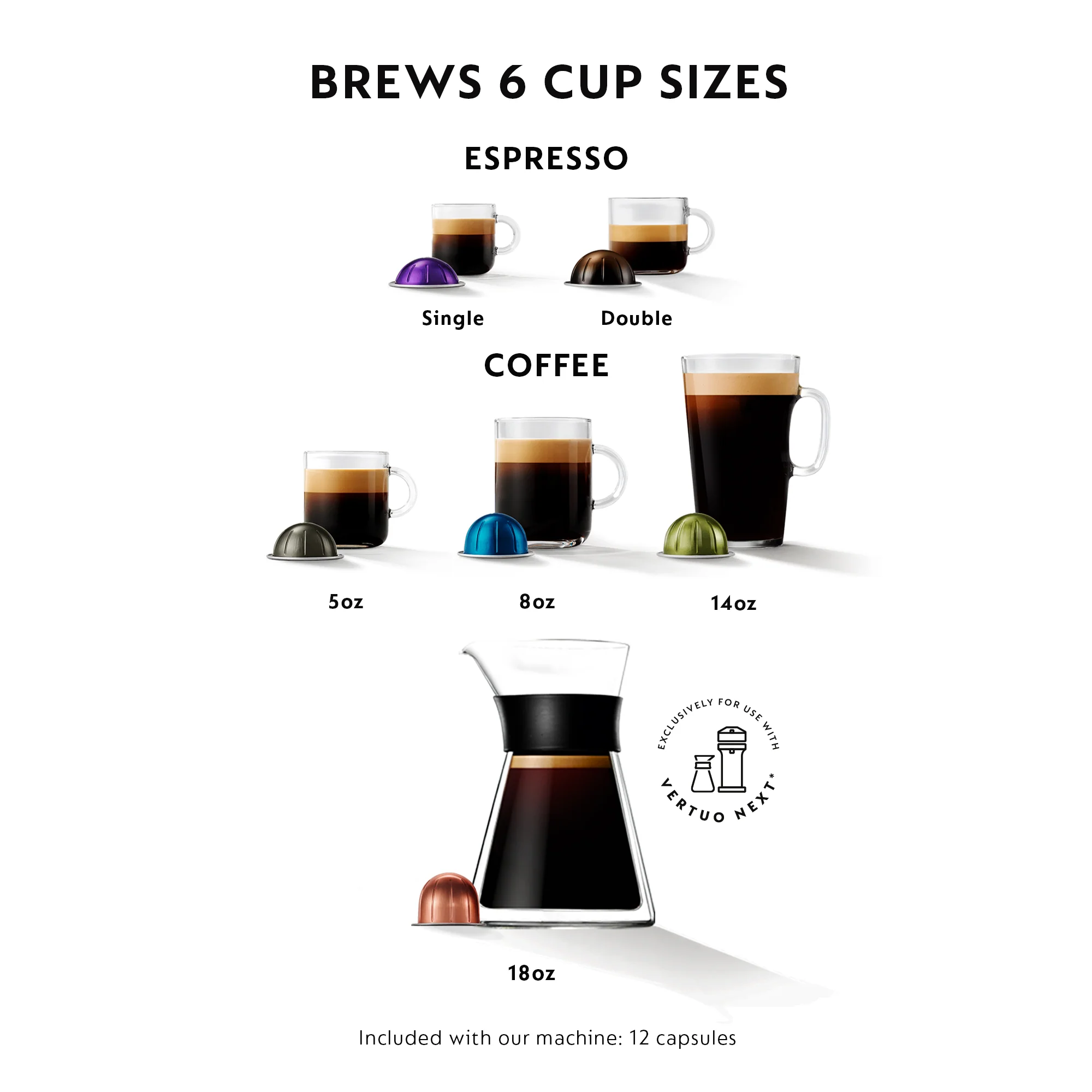 Nespresso Vertuo Next Espresso Machine by DeLonghi with Aeroccino - Matte Black - Image 9