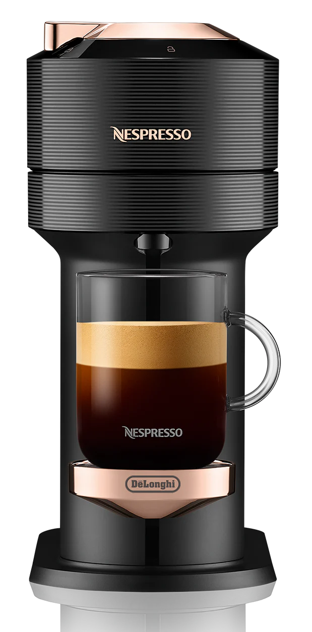 Nespresso Vertuo Next Premium Espresso Machine by DeLonghi - Black Rose Gold