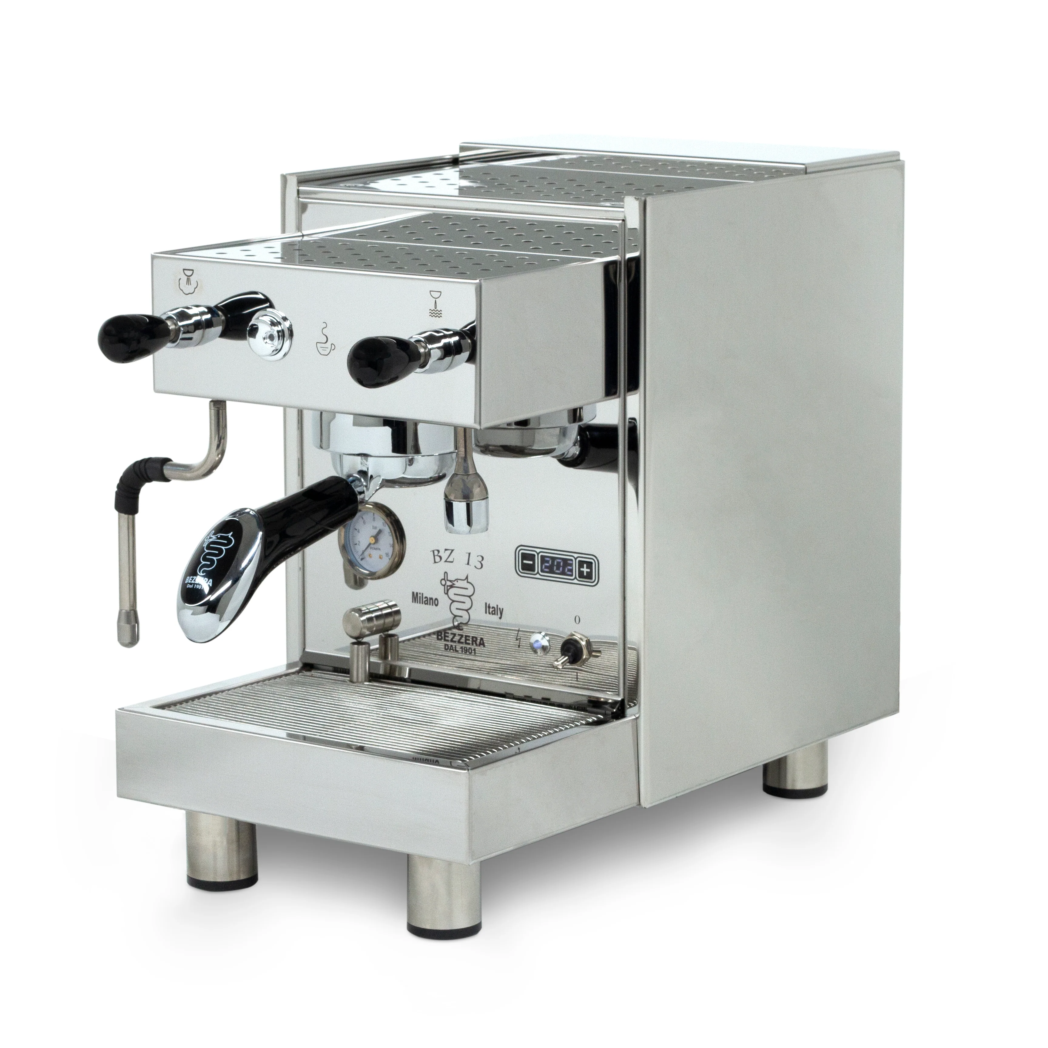Refurbished Bezzera BZ13 PM Espresso Machine - Special Edition Stainless Steel - Image 3