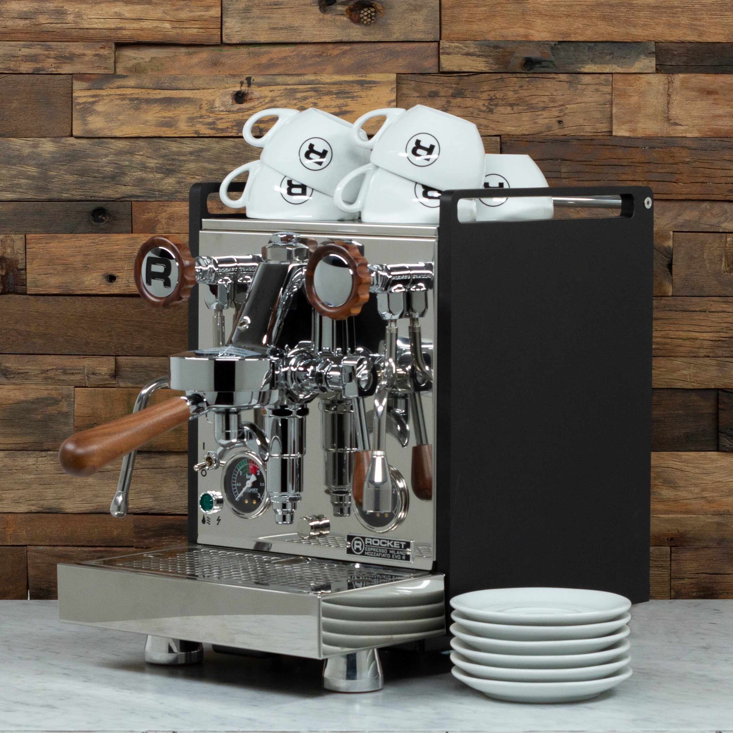 Rocket Espresso 6 Piece Cappuccino Cup and Saucer Set - White - Image 4