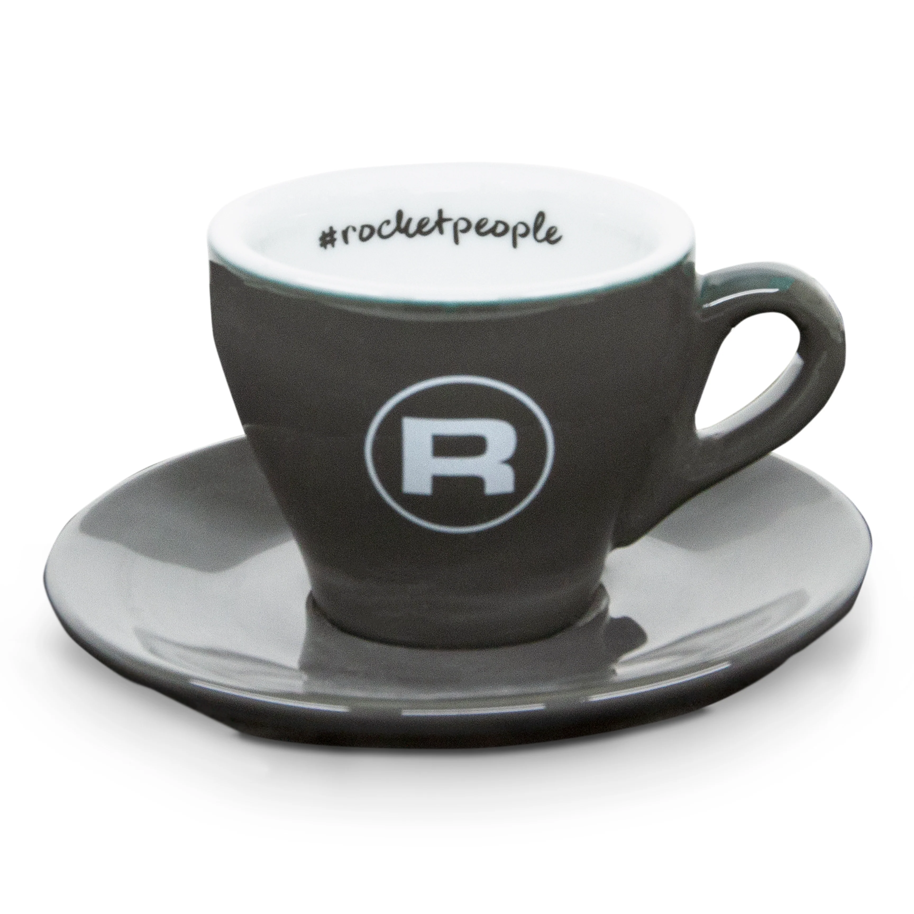 Rocket Espresso 6 Piece Espresso Cup and Saucer Set - Grey - Image 2