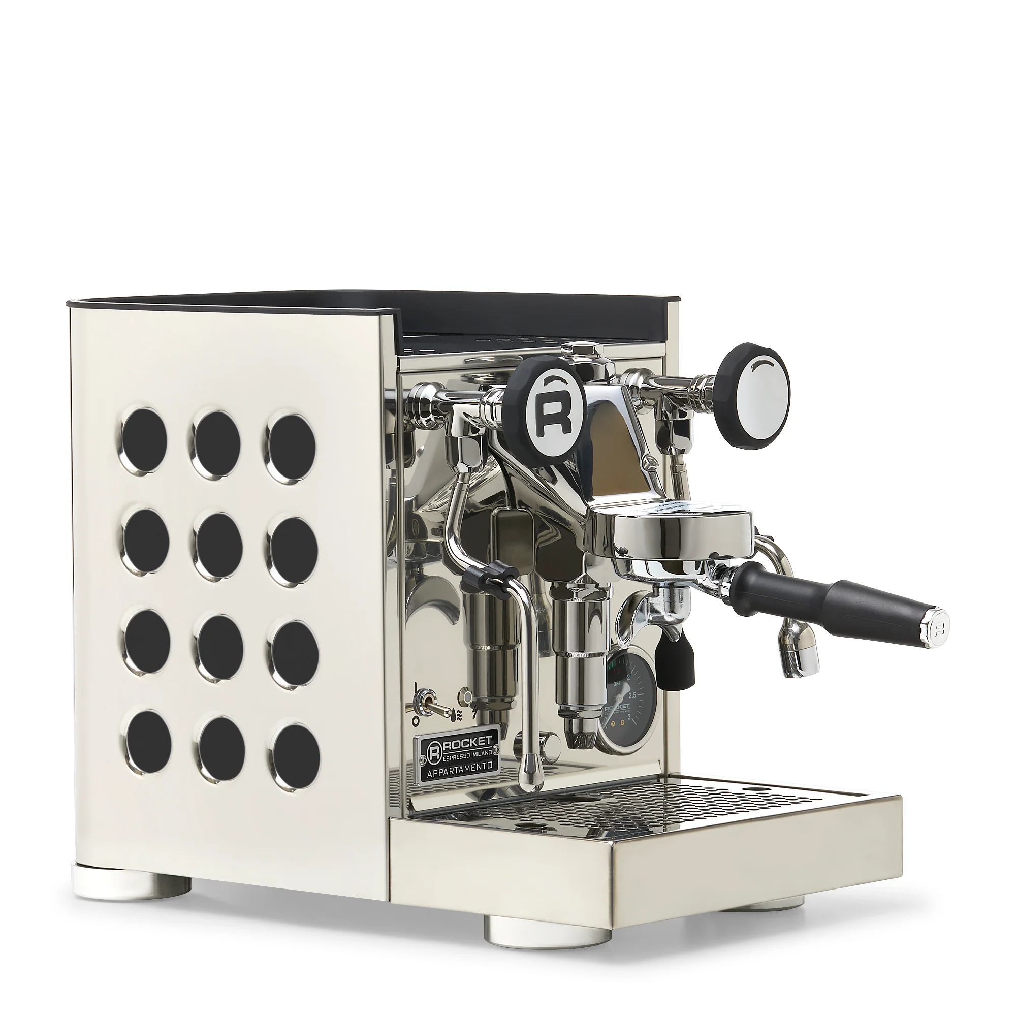 Rocket Espresso Appartamento TCA Espresso Machine - Stainless Steel with Black Stripe - Image 49