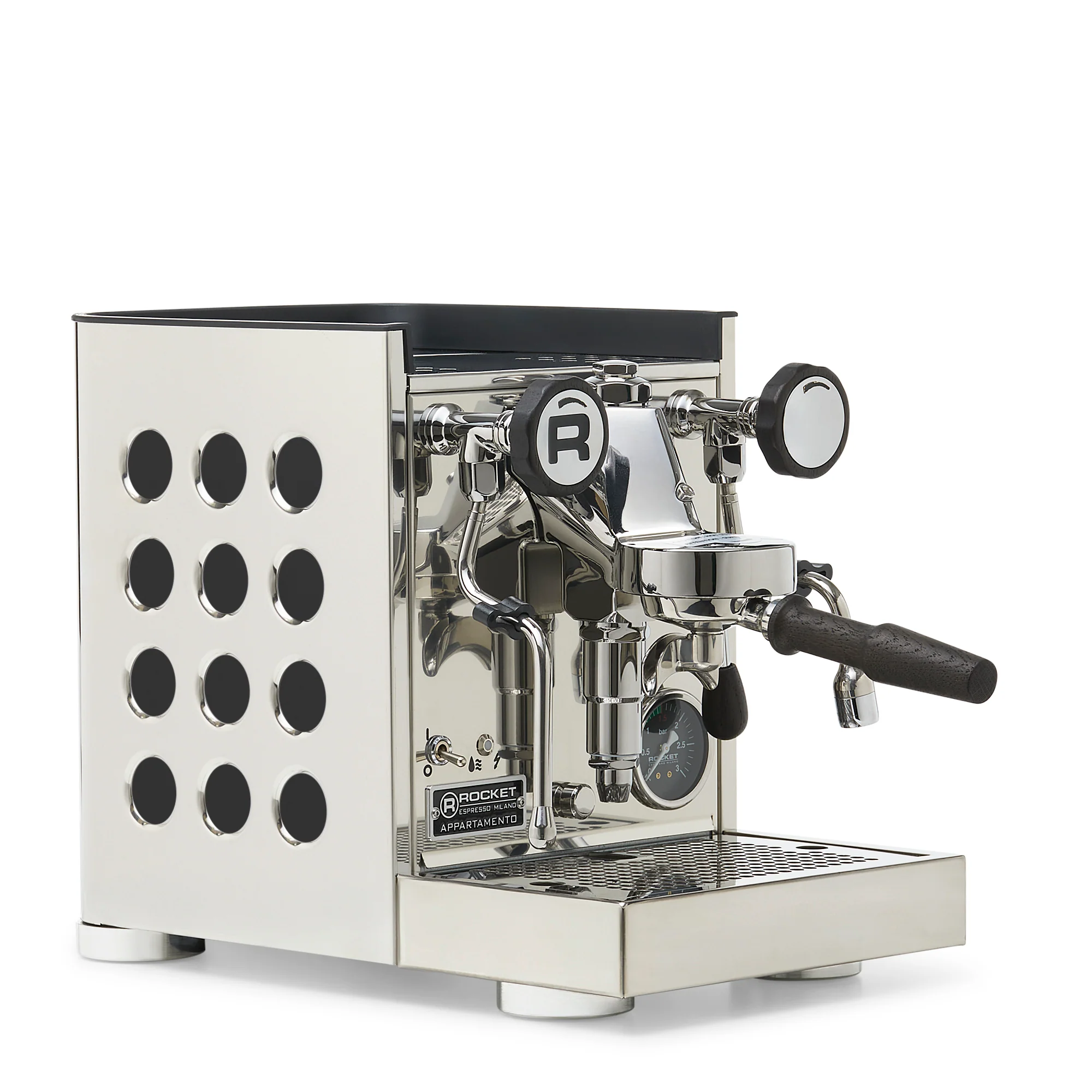 Rocket Espresso Appartamento TCA Espresso Machine - Stainless Steel with Black Stripe - Image 50
