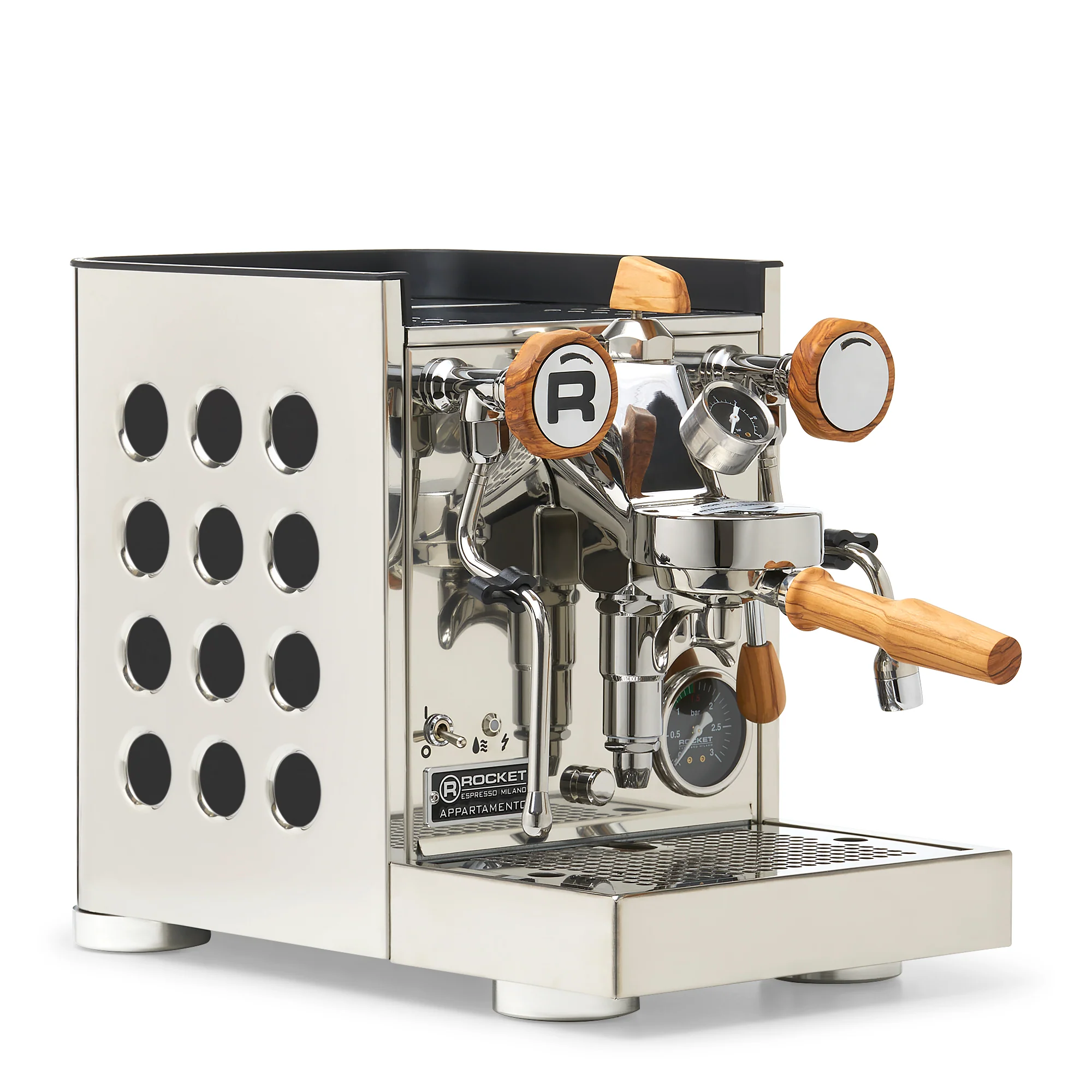 Rocket Espresso Appartamento TCA Espresso Machine - Stainless Steel with Black Stripe - Image 55