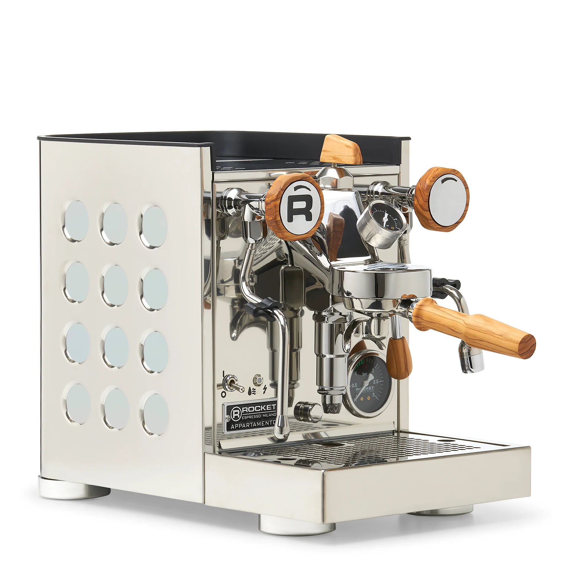 Rocket Espresso Appartamento TCA Espresso Machine - Stainless Steel with White Stripe - Image 120