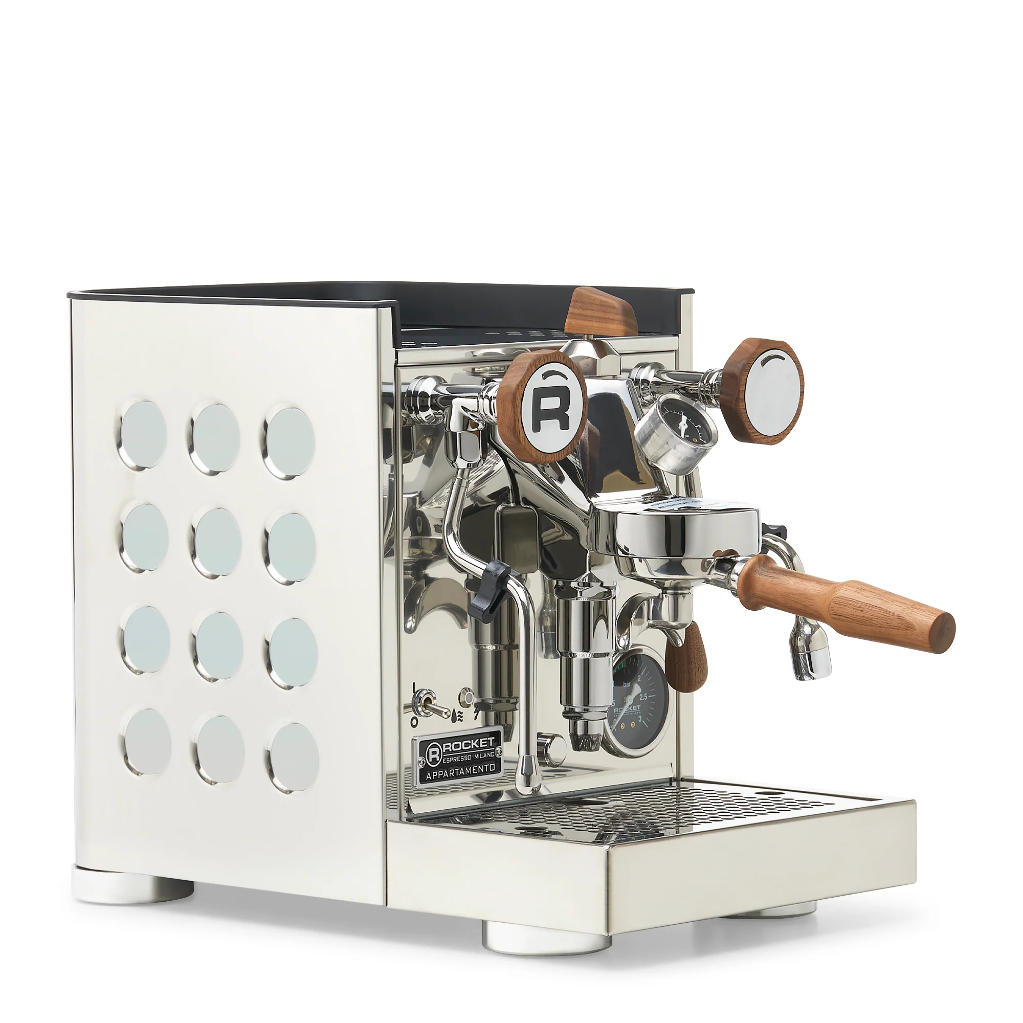 Rocket Espresso Appartamento TCA Espresso Machine - Stainless Steel with White Stripe - Image 121