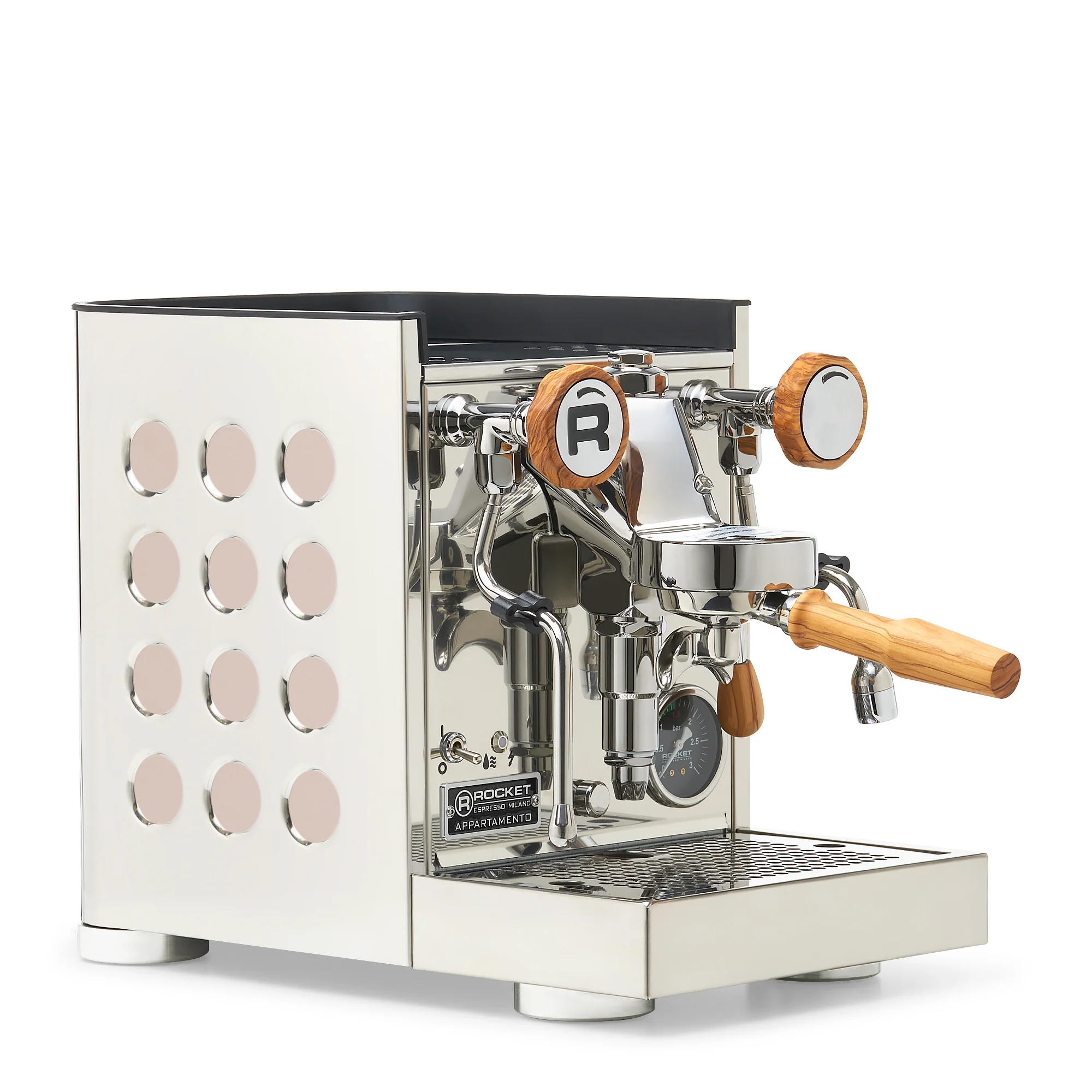 Rocket Espresso Appartamento TCA Espresso Machine - Stainless Steel with White Stripe - Image 132
