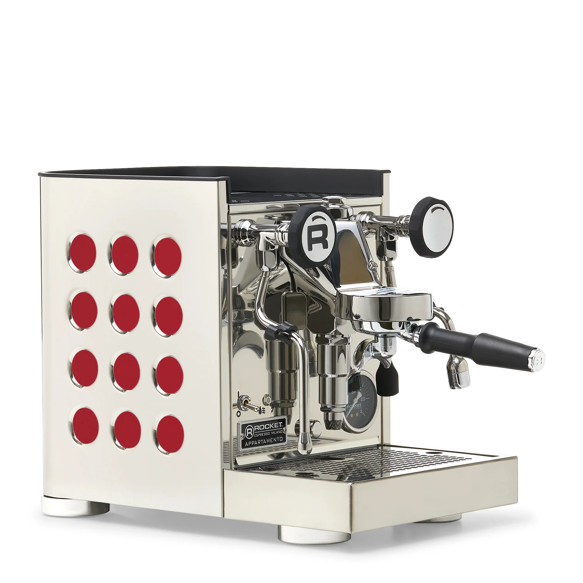 Rocket Espresso Appartamento TCA Espresso Machine - Stainless Steel with White Stripe - Image 146
