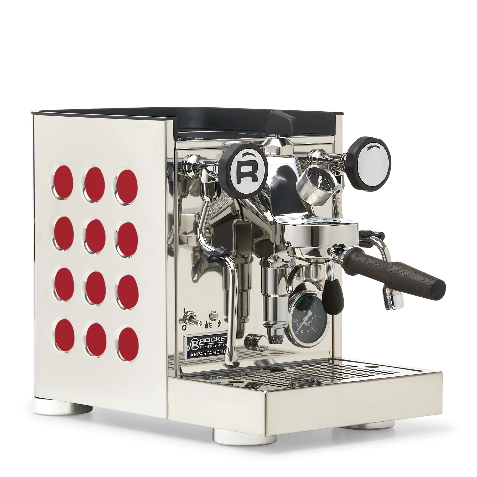 Rocket Espresso Appartamento TCA Espresso Machine - Stainless Steel with White Stripe - Image 151