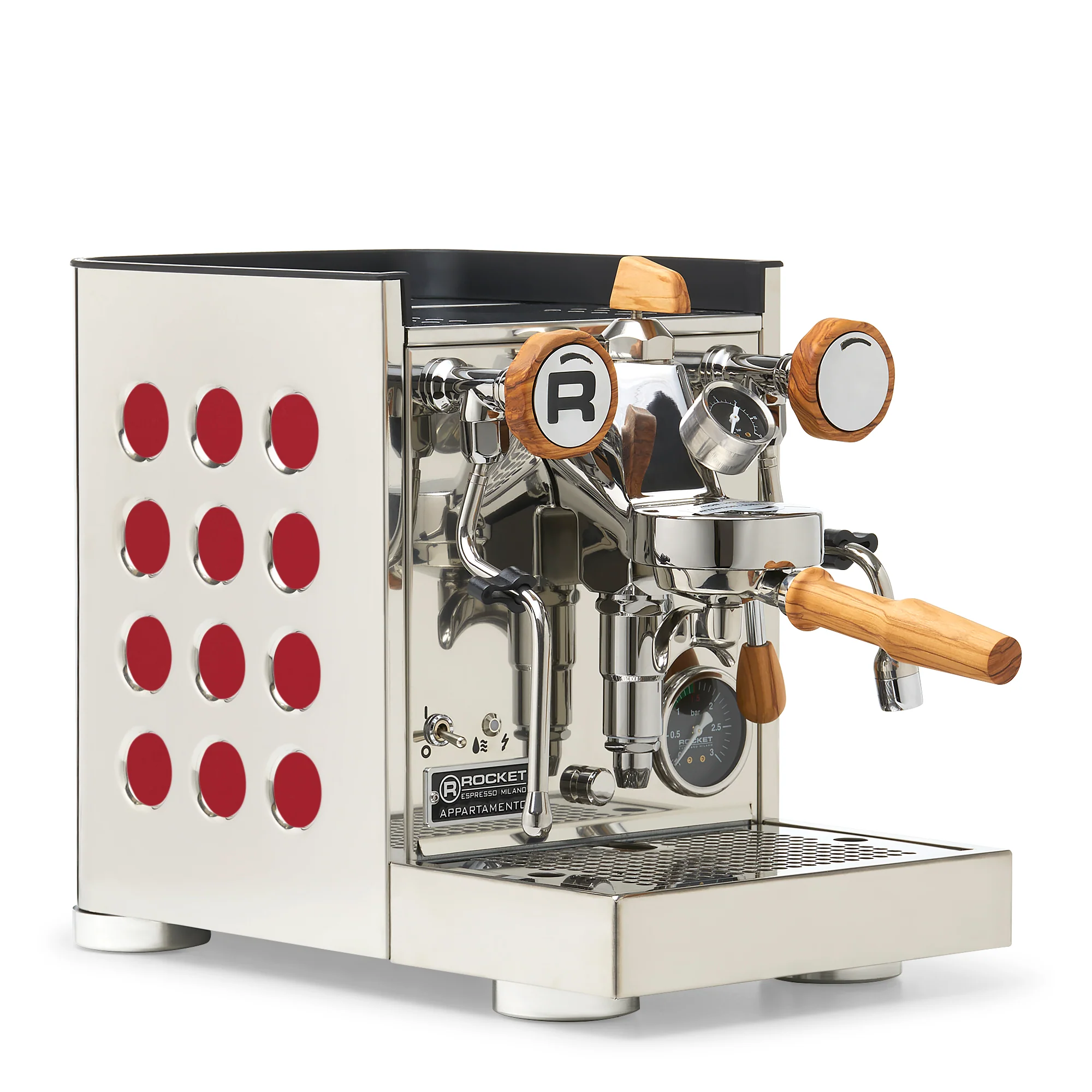 Rocket Espresso Appartamento TCA Espresso Machine - Stainless Steel with White Stripe - Image 152