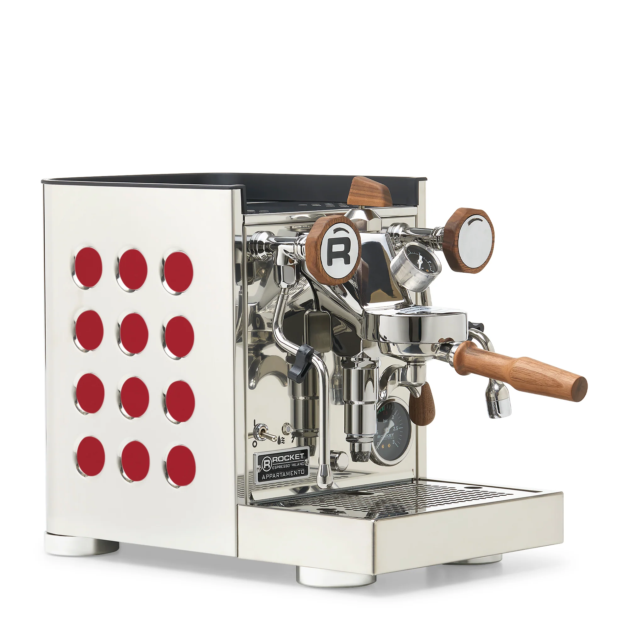 Rocket Espresso Appartamento TCA Espresso Machine - Stainless Steel with White Stripe - Image 153