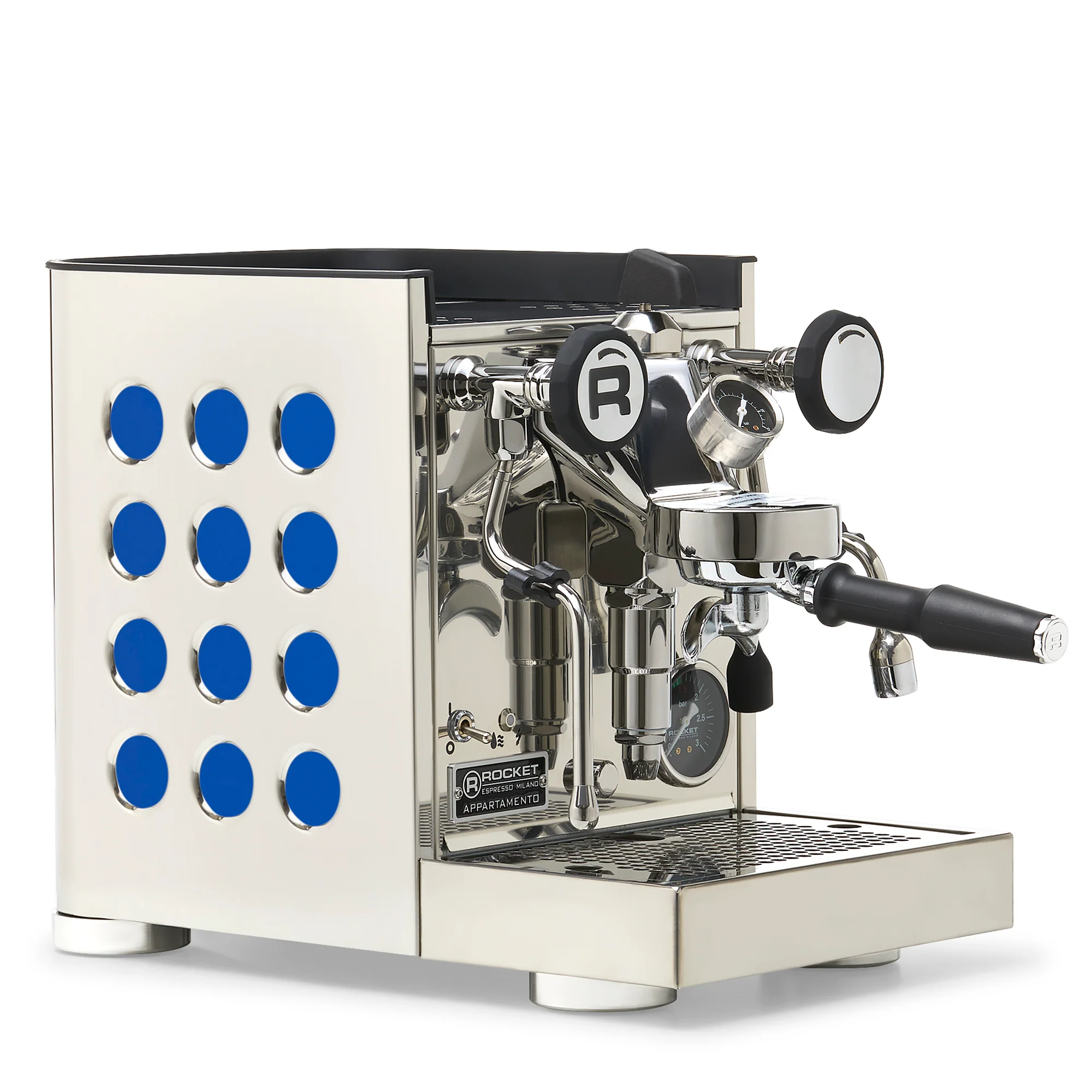 Rocket Espresso Appartamento TCA Espresso Machine - Stainless Steel with White Stripe - Image 166