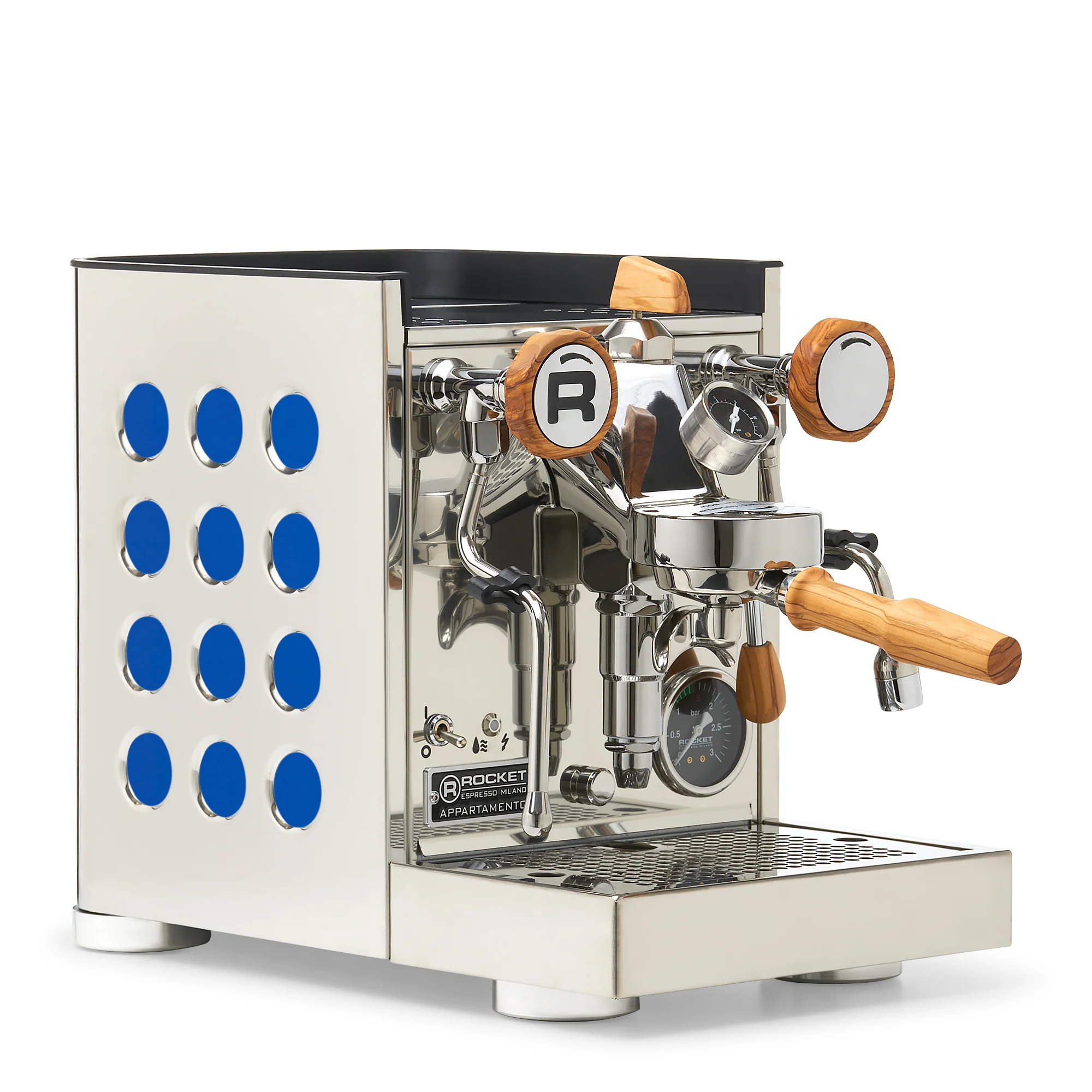 Rocket Espresso Appartamento TCA Espresso Machine - Stainless Steel with White Stripe - Image 168