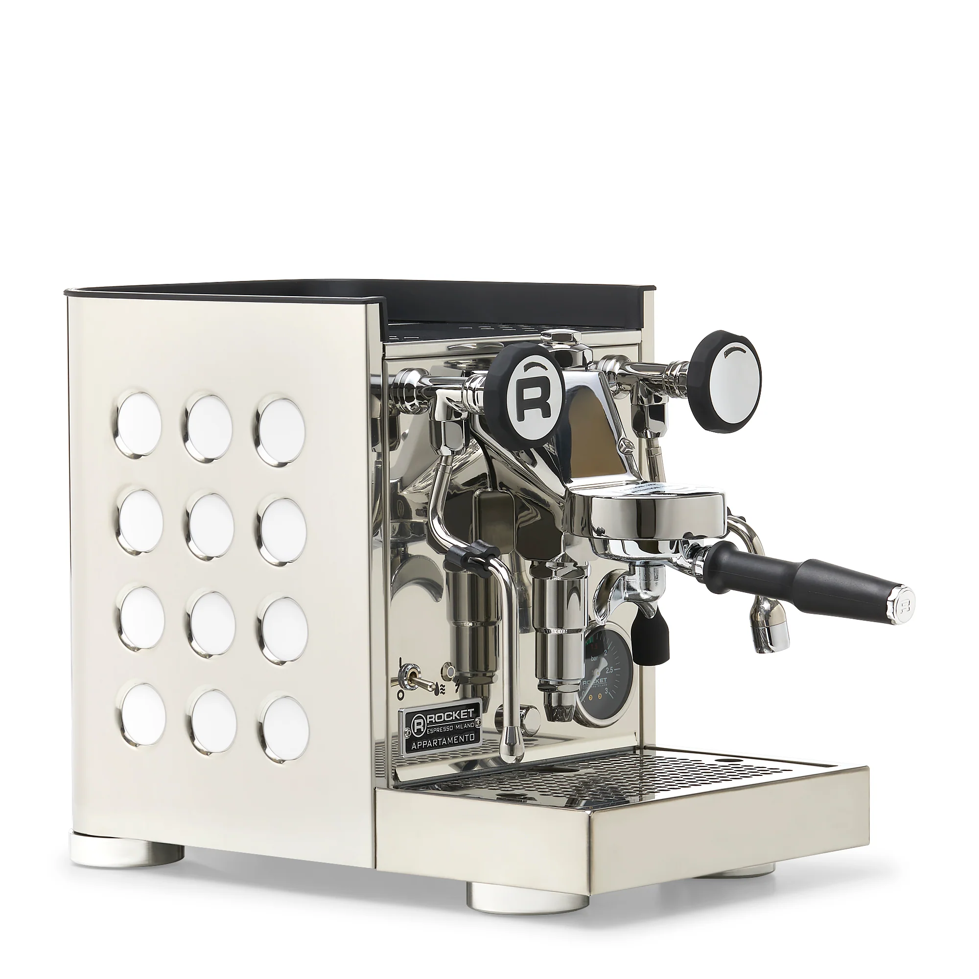 Rocket Espresso Appartamento TCA Espresso Machine - Stainless Steel with White Stripe - Image 178