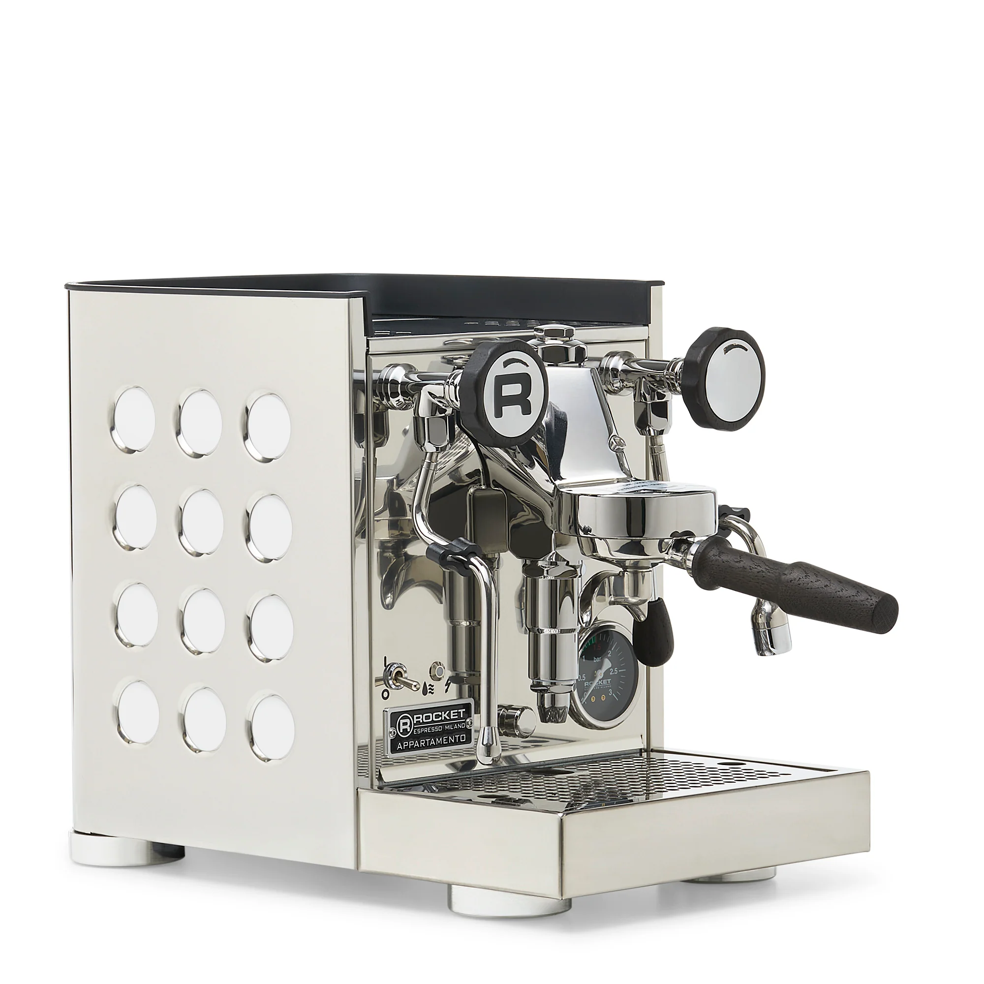Rocket Espresso Appartamento TCA Espresso Machine - Stainless Steel with White Stripe - Image 179