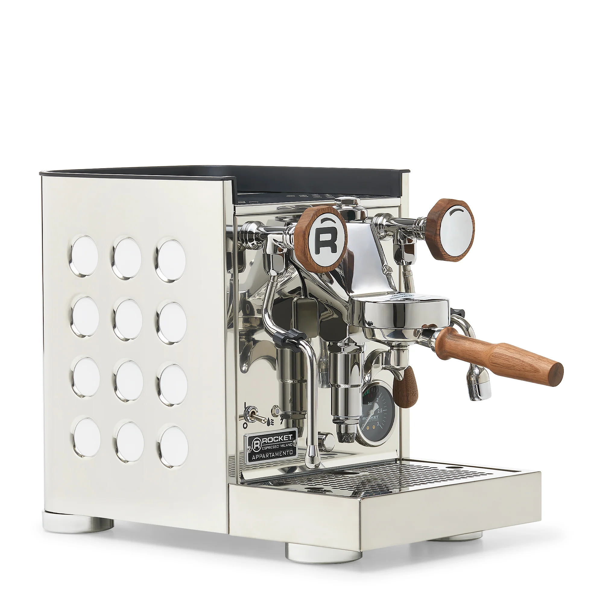 Rocket Espresso Appartamento TCA Espresso Machine - Stainless Steel with White Stripe - Image 181