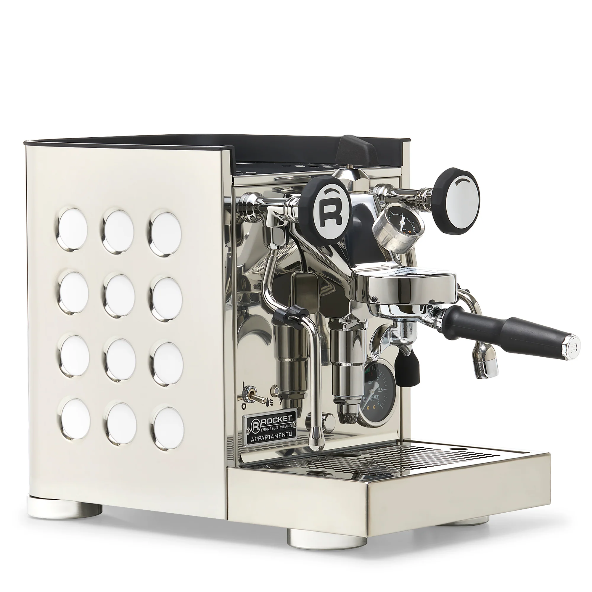 Rocket Espresso Appartamento TCA Espresso Machine - Stainless Steel with White Stripe - Image 182