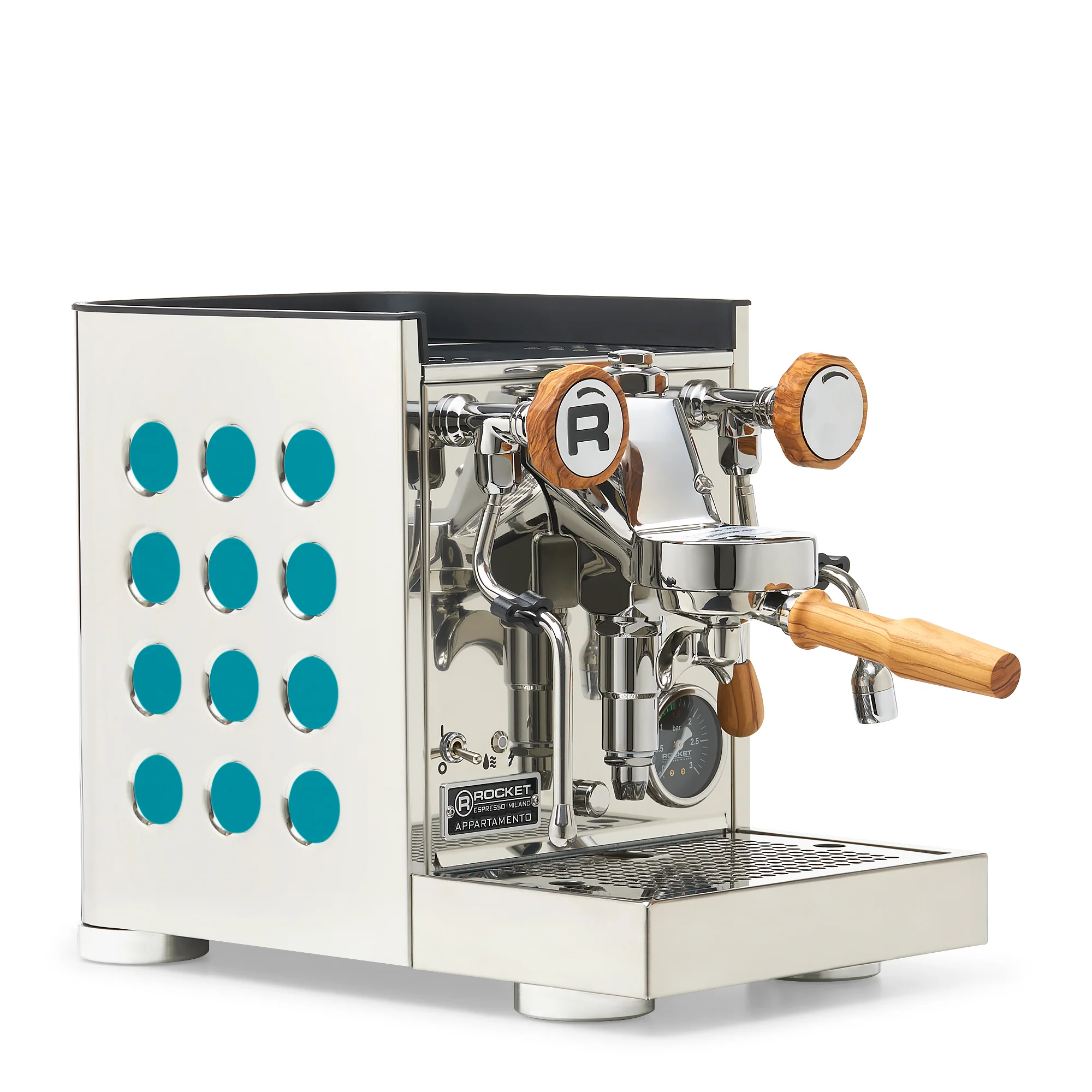 Rocket Espresso Appartamento TCA Espresso Machine - Stainless Steel with White Stripe - Image 3