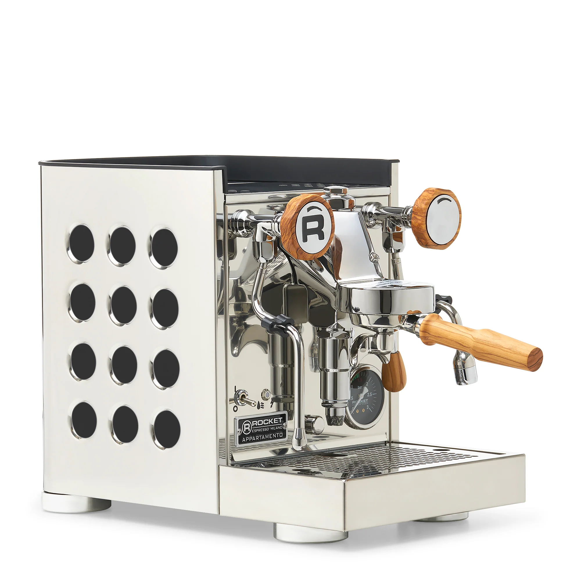 Rocket Espresso Appartamento TCA Espresso Machine - Stainless Steel with White Stripe - Image 51