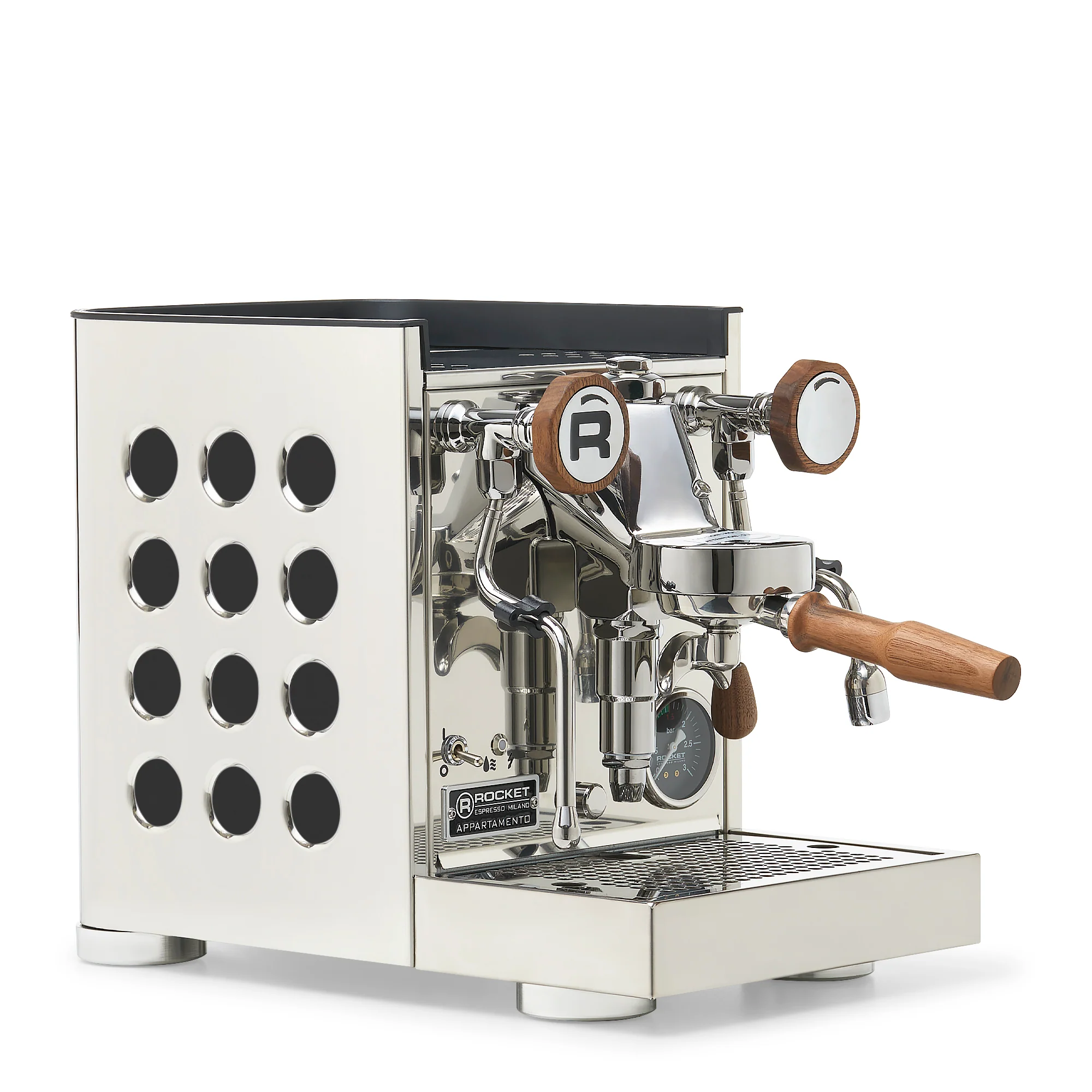 Rocket Espresso Appartamento TCA Espresso Machine - Stainless Steel with White Stripe - Image 52