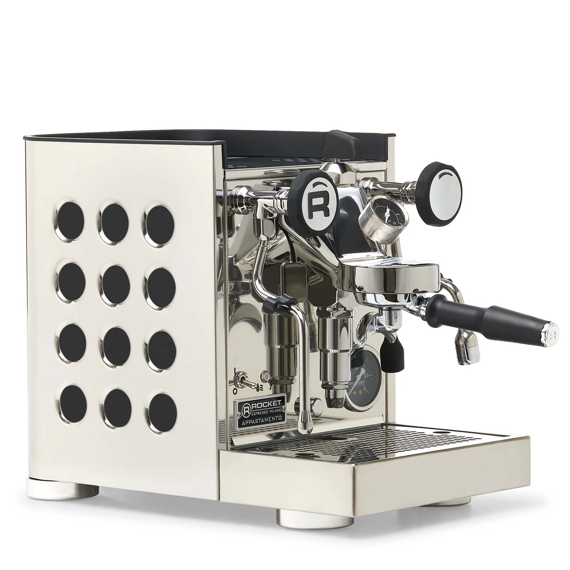 Rocket Espresso Appartamento TCA Espresso Machine - Stainless Steel with White Stripe - Image 53