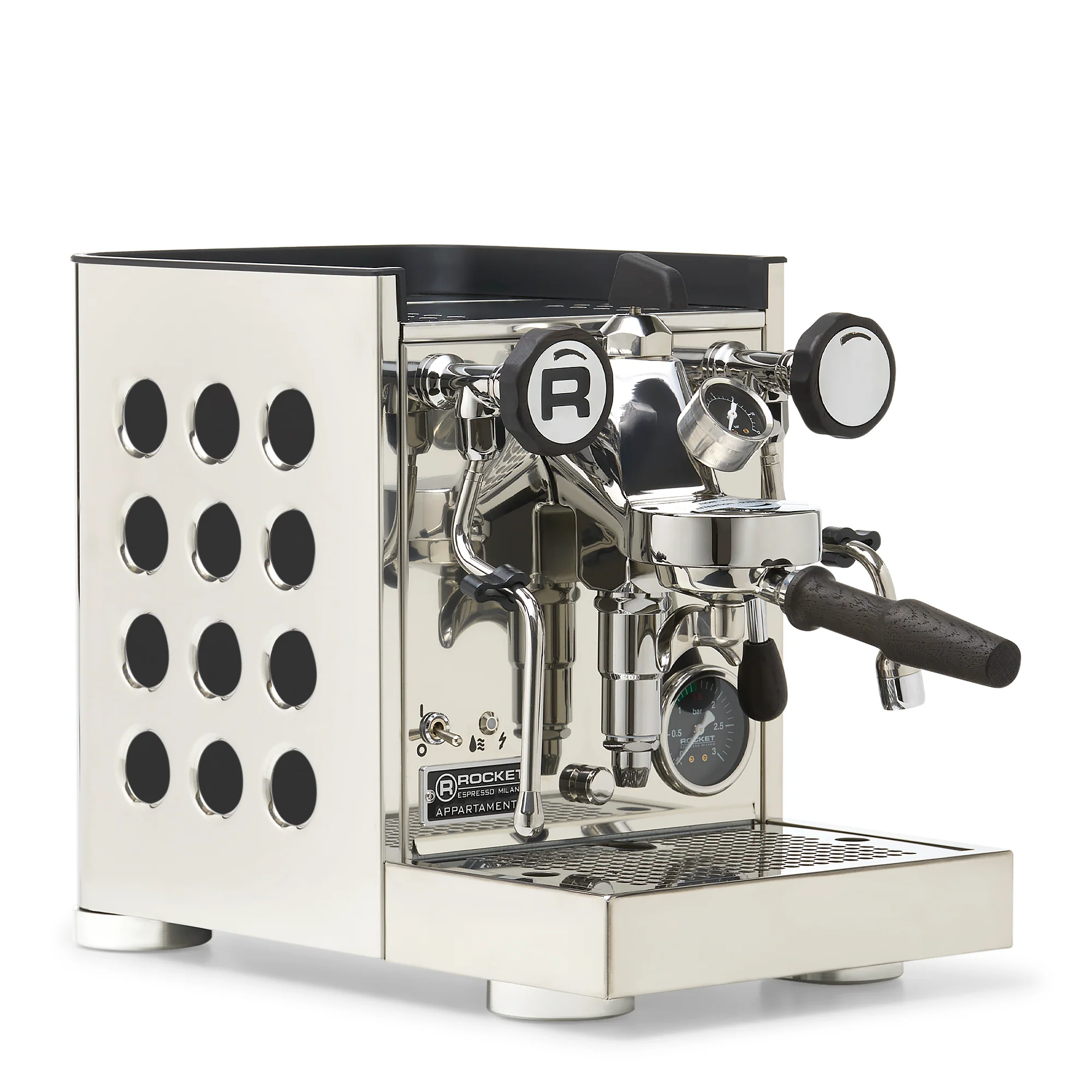 Rocket Espresso Appartamento TCA Espresso Machine - Stainless Steel with White Stripe - Image 54