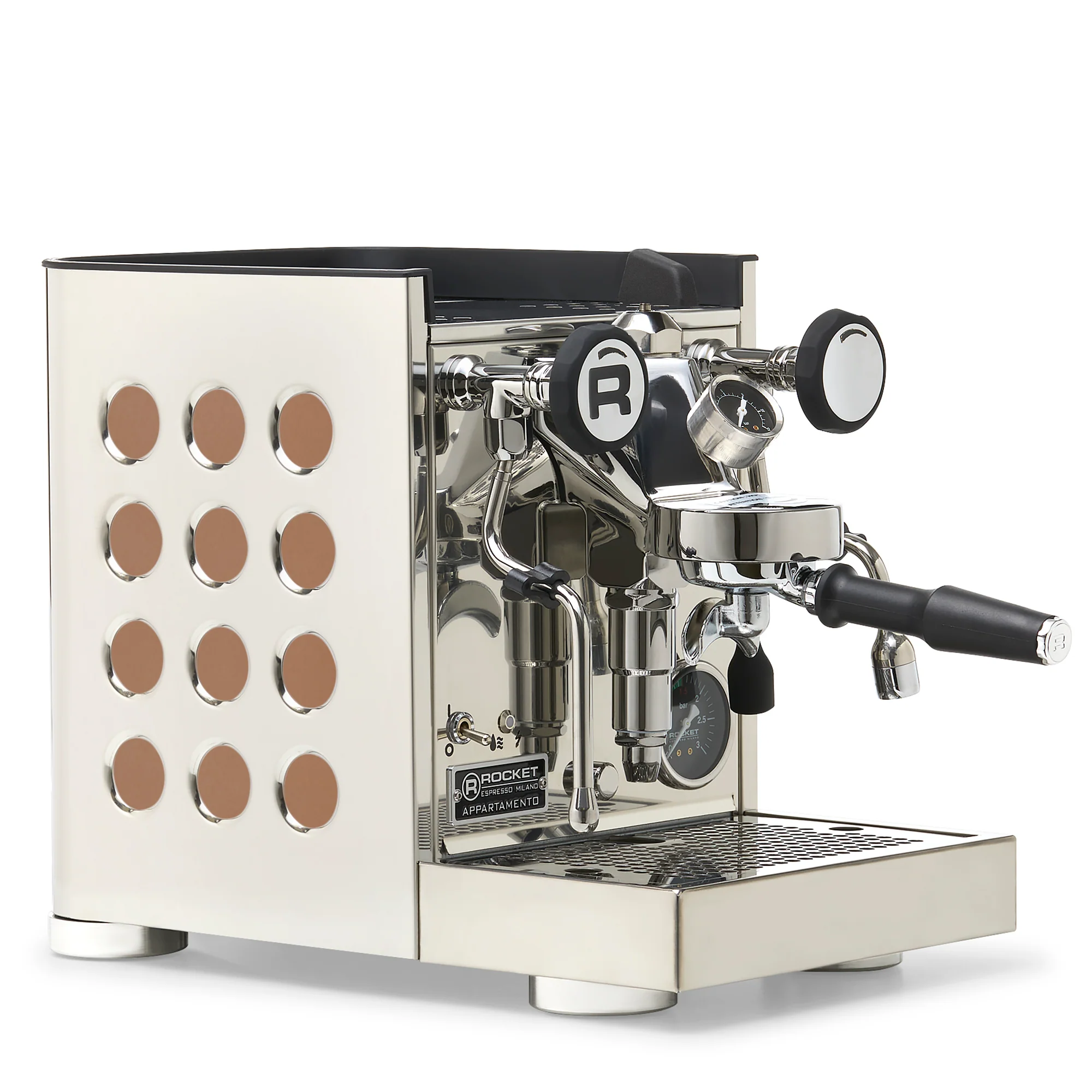 Rocket Espresso Appartamento TCA Espresso Machine - Stainless Steel with White Stripe - Image 70