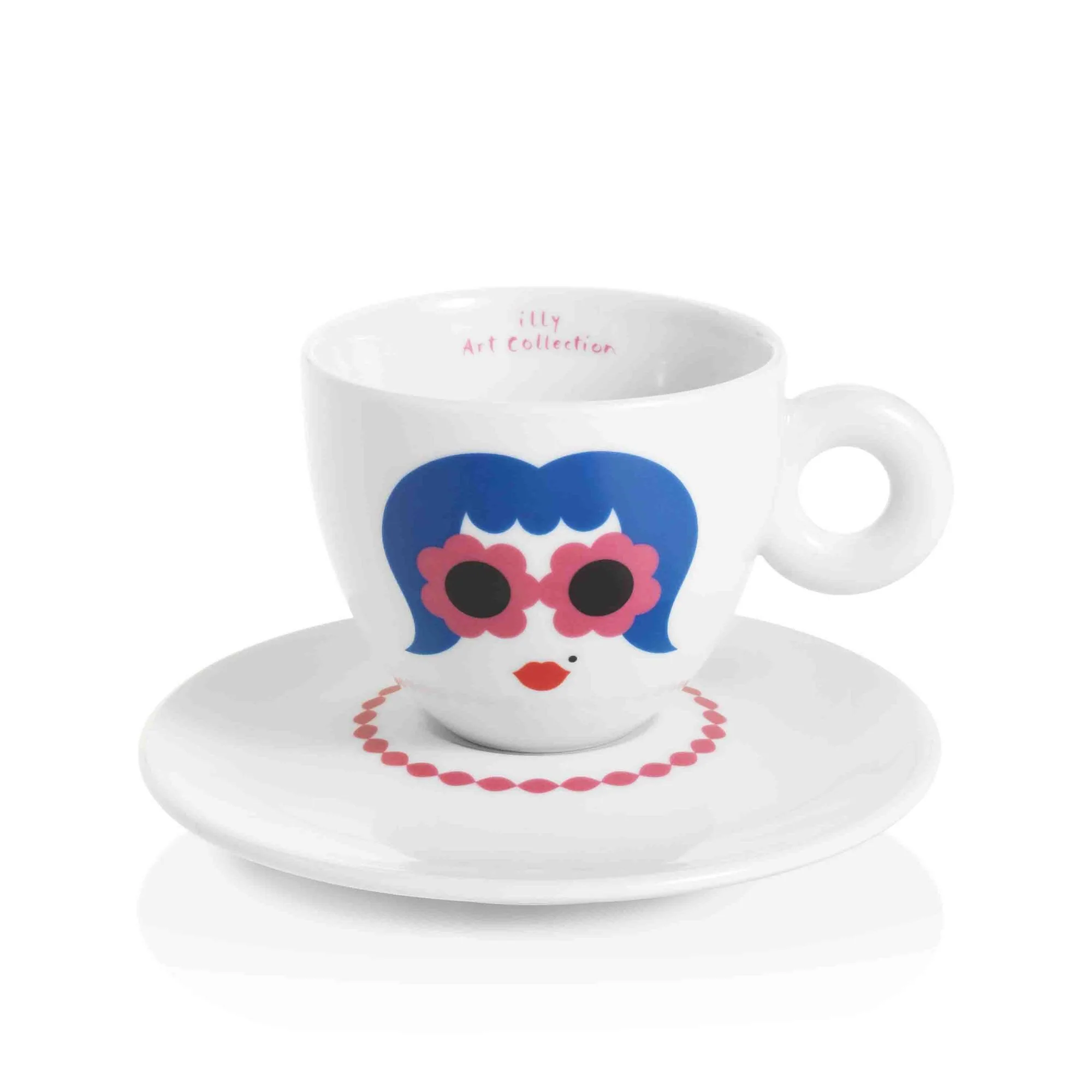 illy Art Collection Olimpia Zagnoli Cappuccino Cups - Set of 2 - Image 3