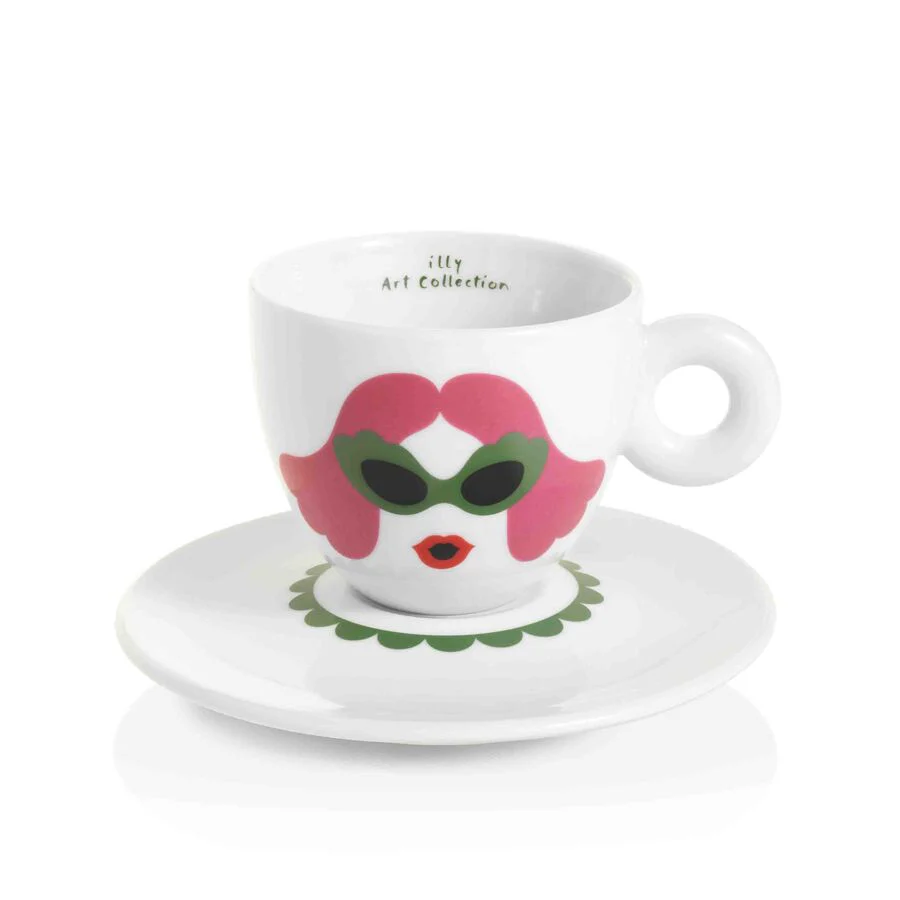illy Art Collection Olimpia Zagnoli Cappuccino Cups - Set of 6 - Image 2