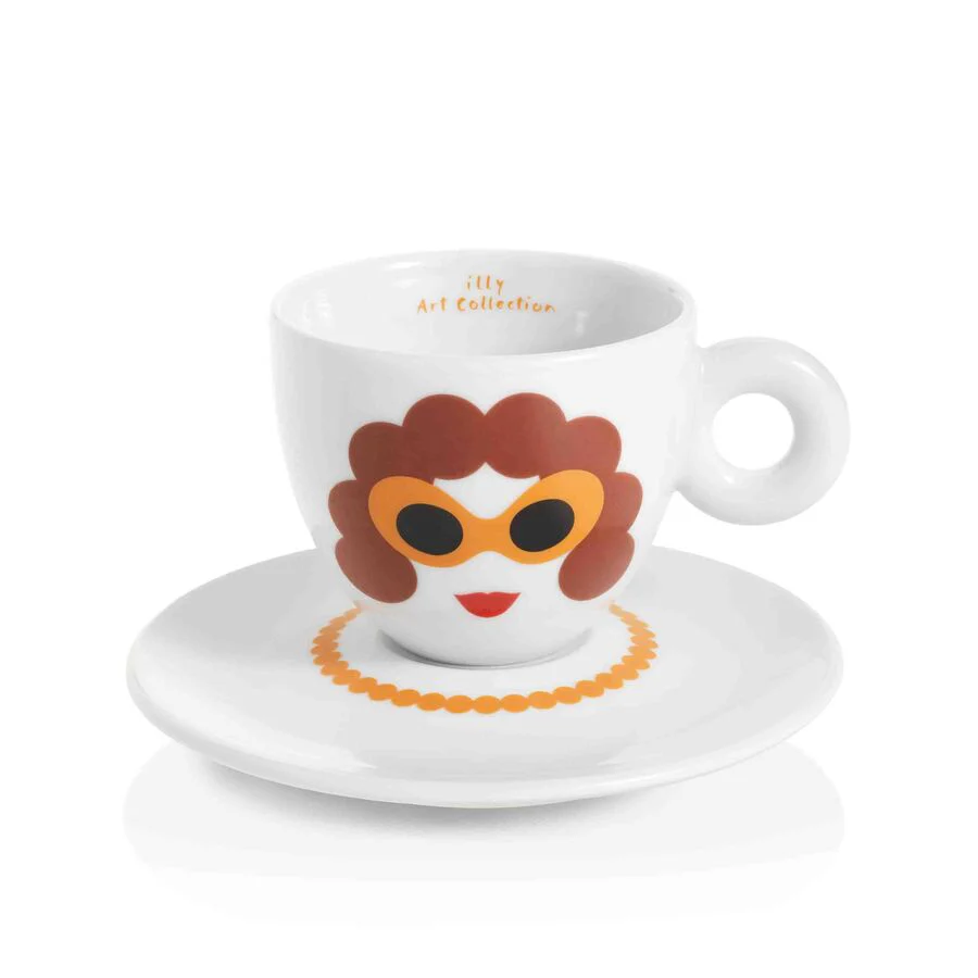 illy Art Collection Olimpia Zagnoli Cappuccino Cups - Set of 6 - Image 4