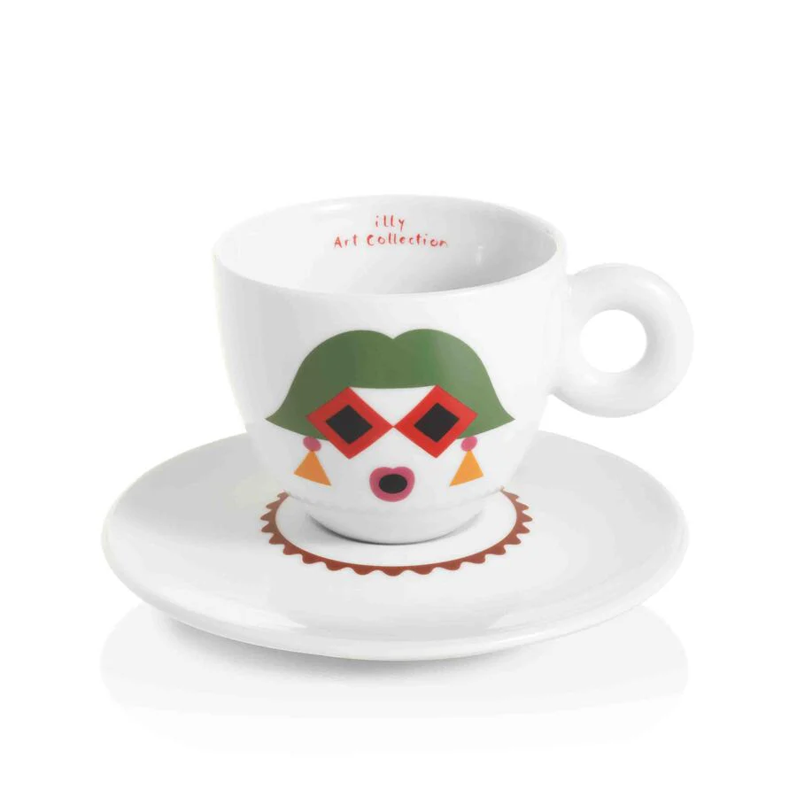 illy Art Collection Olimpia Zagnoli Cappuccino Cups - Set of 6 - Image 5