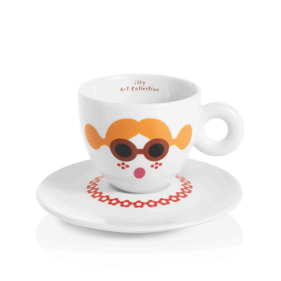 illy Art Collection Olimpia Zagnoli Cappuccino Cups - Set of 6 - Image 6